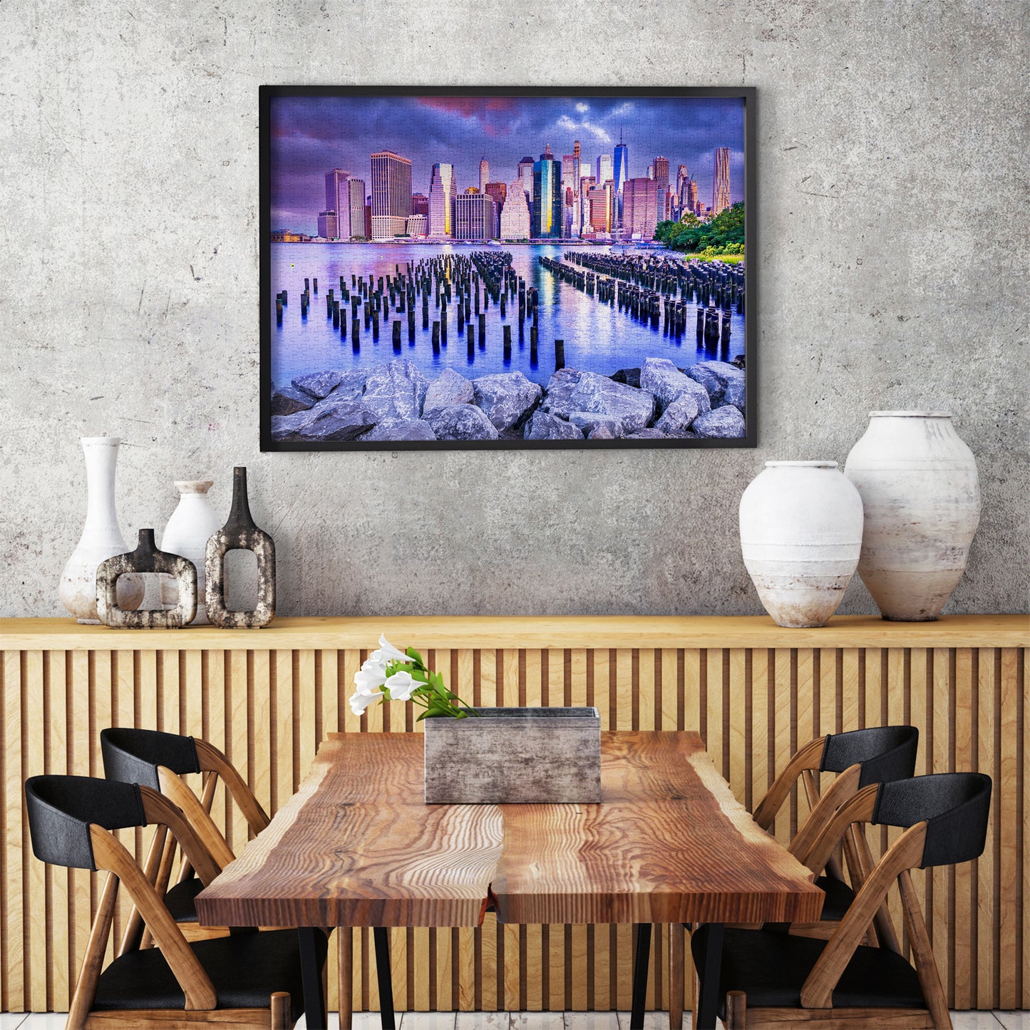1000 Pieces Jigsaw Puzzle - Cloudy Sky Over Manhattan (1065)