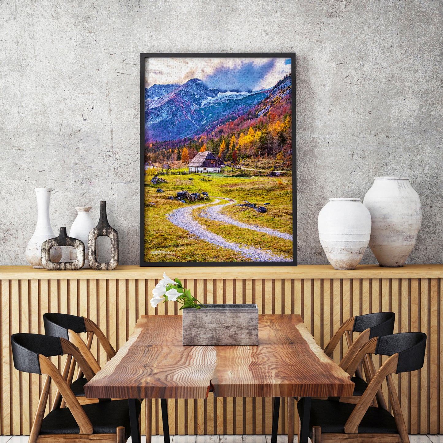 1000 Pieces Jigsaw Puzzle - Cottage in the Mountains (1074)