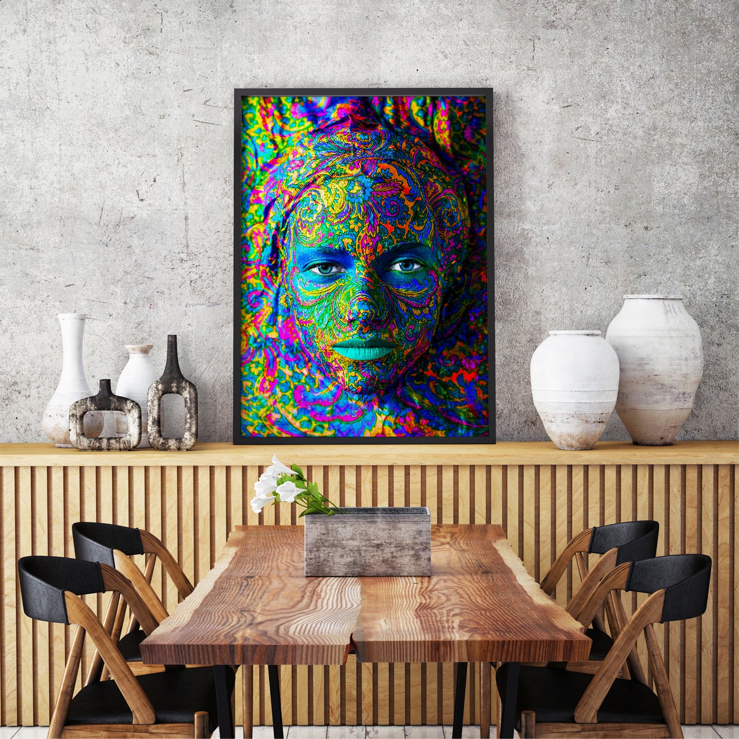 1000 Pieces Jigsaw Puzzle - Woman with Color Art Makeup (1224)