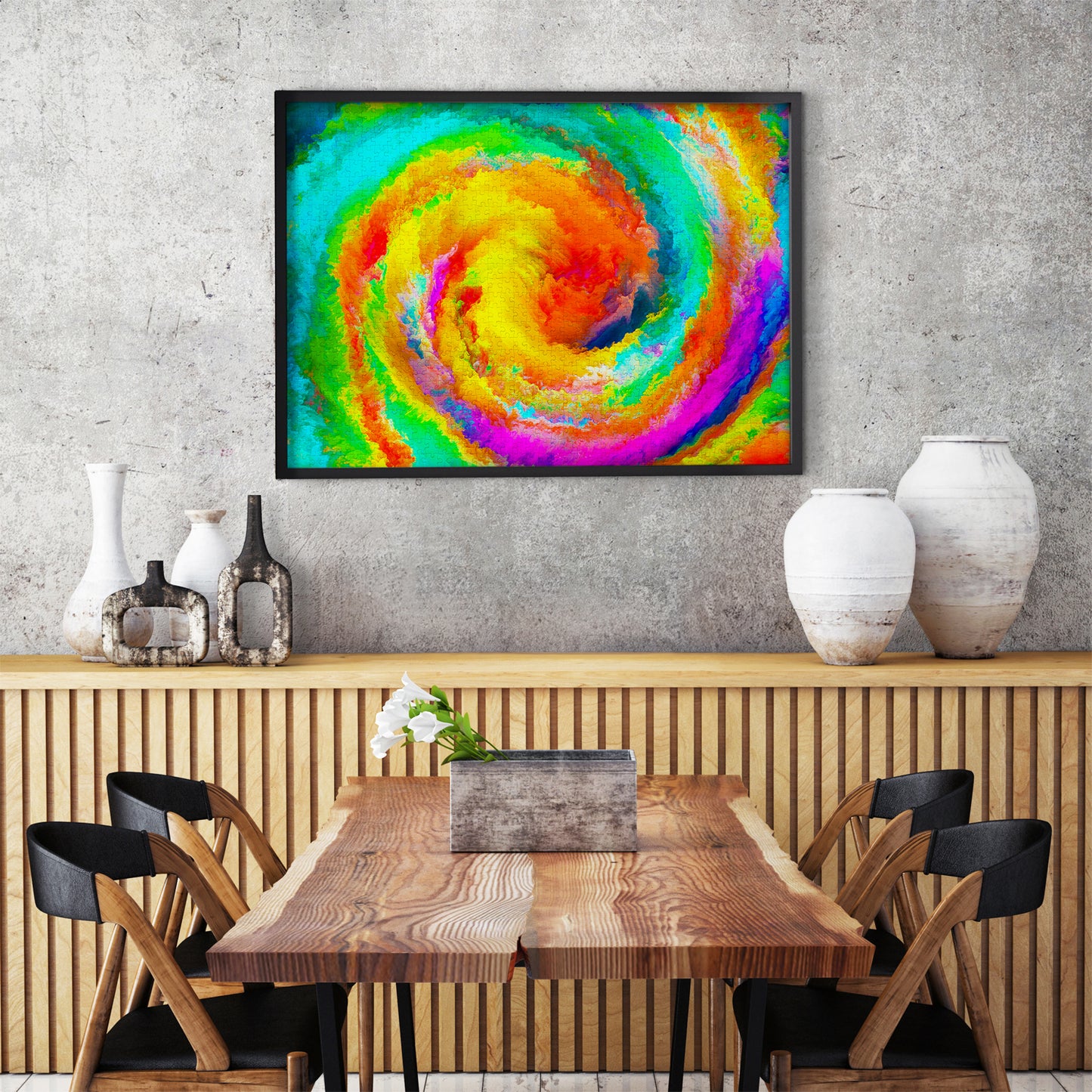 1000 Pieces Jigsaw Puzzle - Colorful Gradient Swirl (1236)