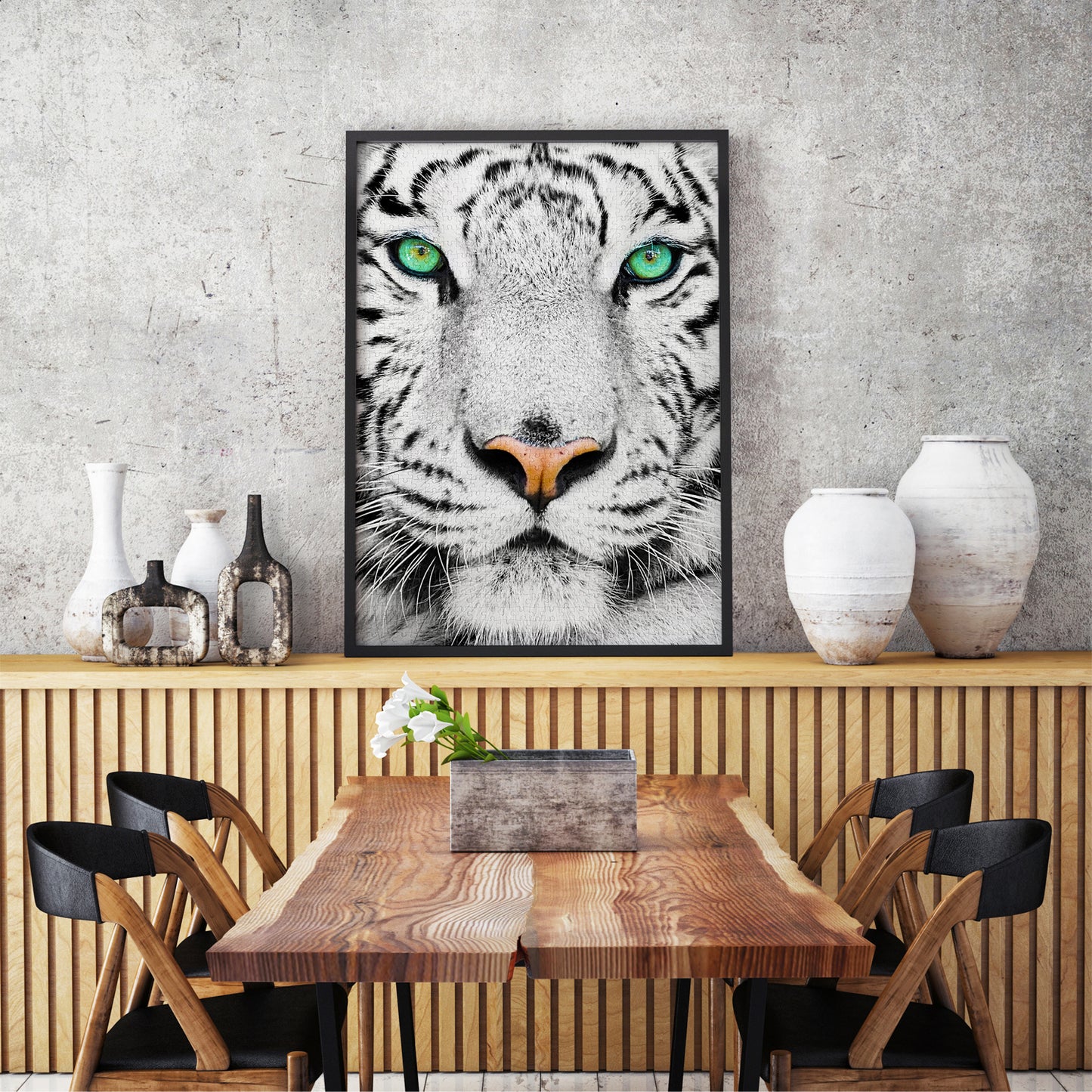 1000 Pieces Jigsaw Puzzle - White Siberian Tiger (1257)