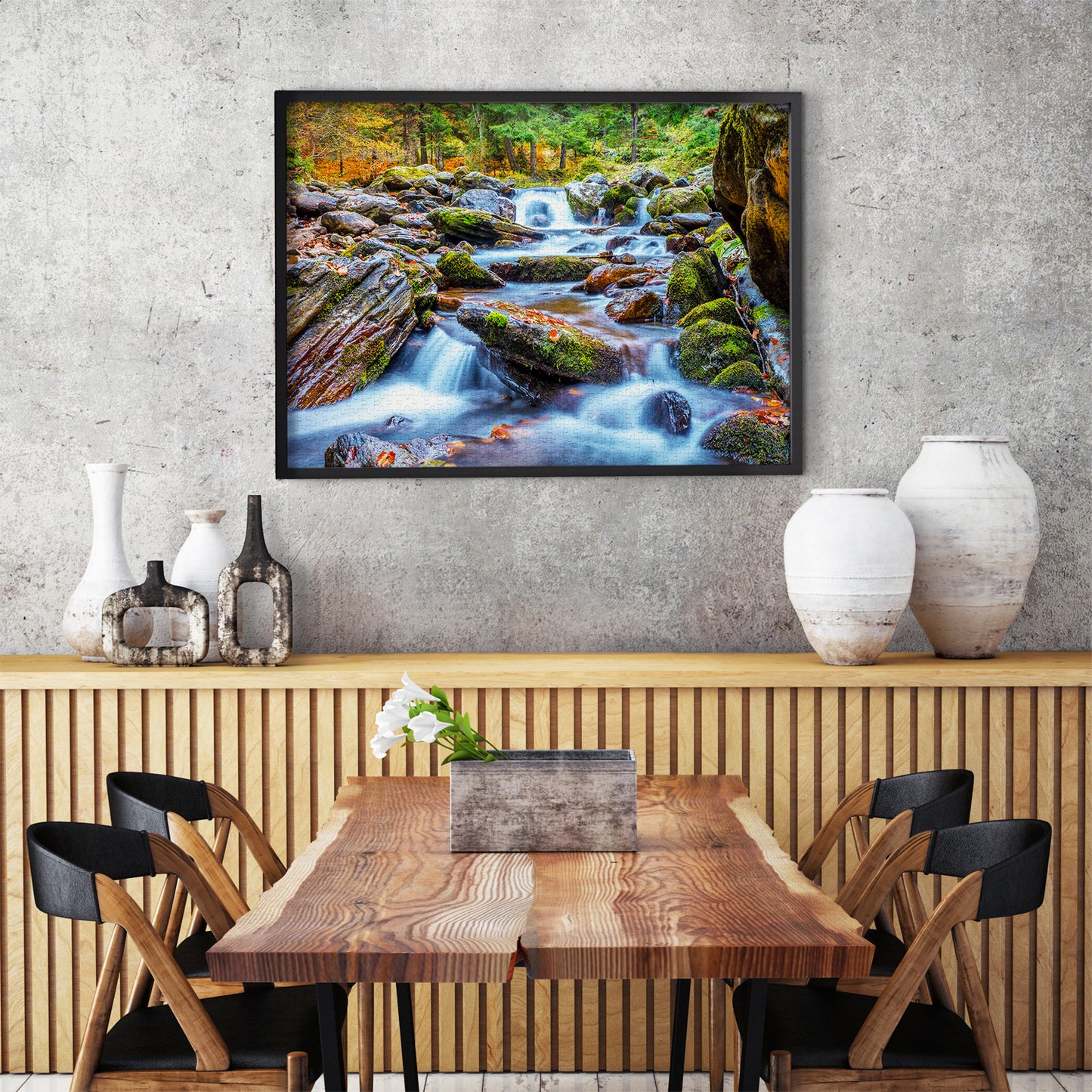 1000 Pieces Jigsaw Puzzle - Forest Stream in Autumn (1281)