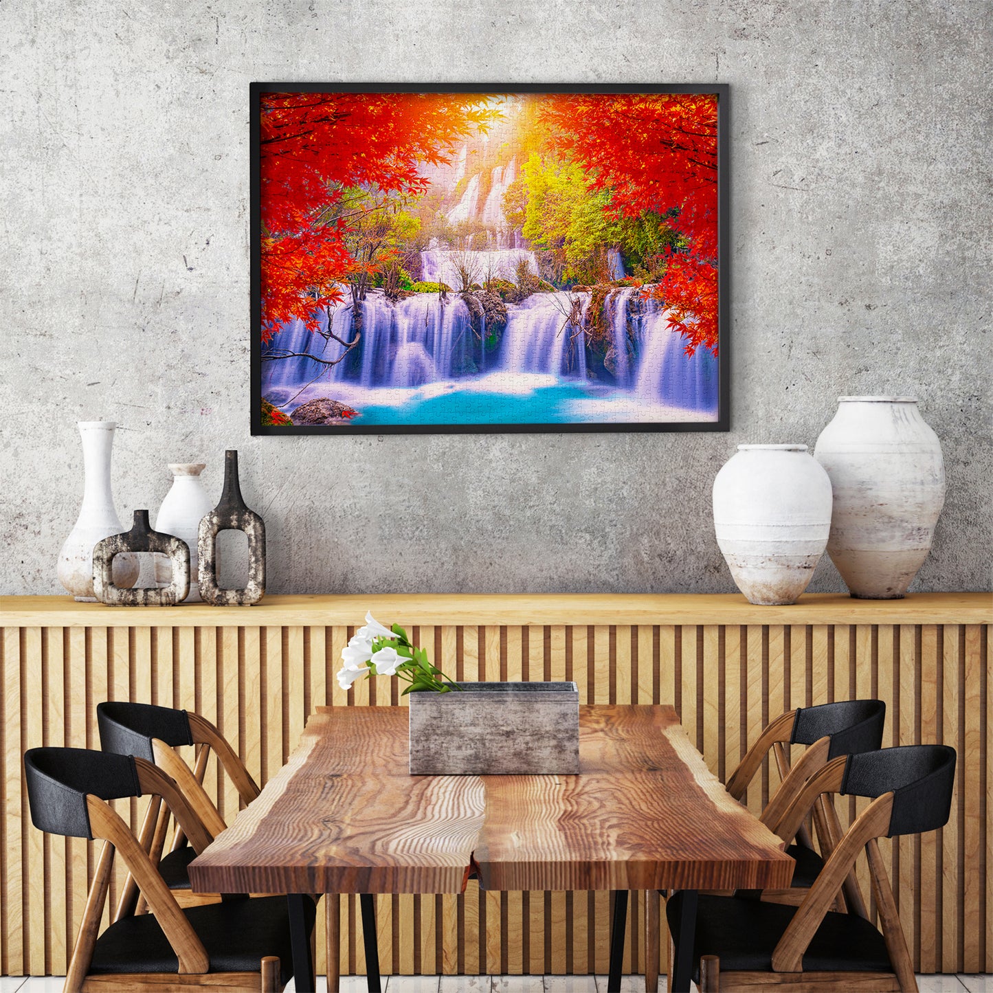 1000 Pieces Jigsaw Puzzle - Thee Lor Su Waterfall in Autumn (1287)