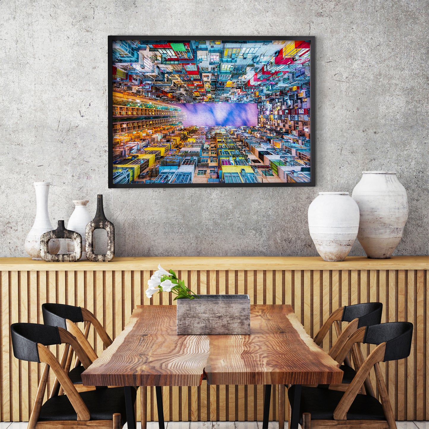 1000 Pieces Jigsaw Puzzle - Colorful Apartment Building (1290)