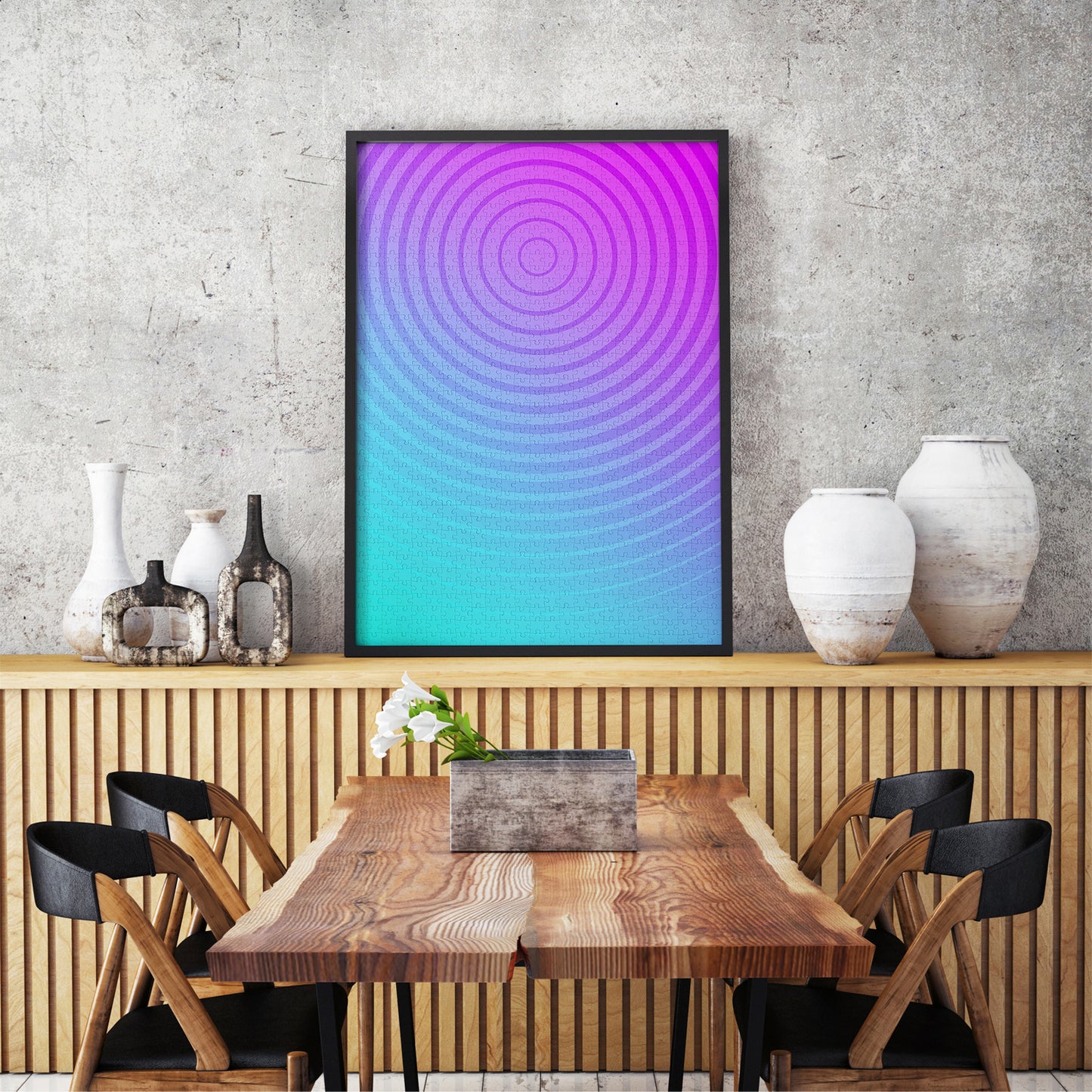 1000 Pieces Jigsaw Puzzle - Circle Gradient Number Three (1308)
