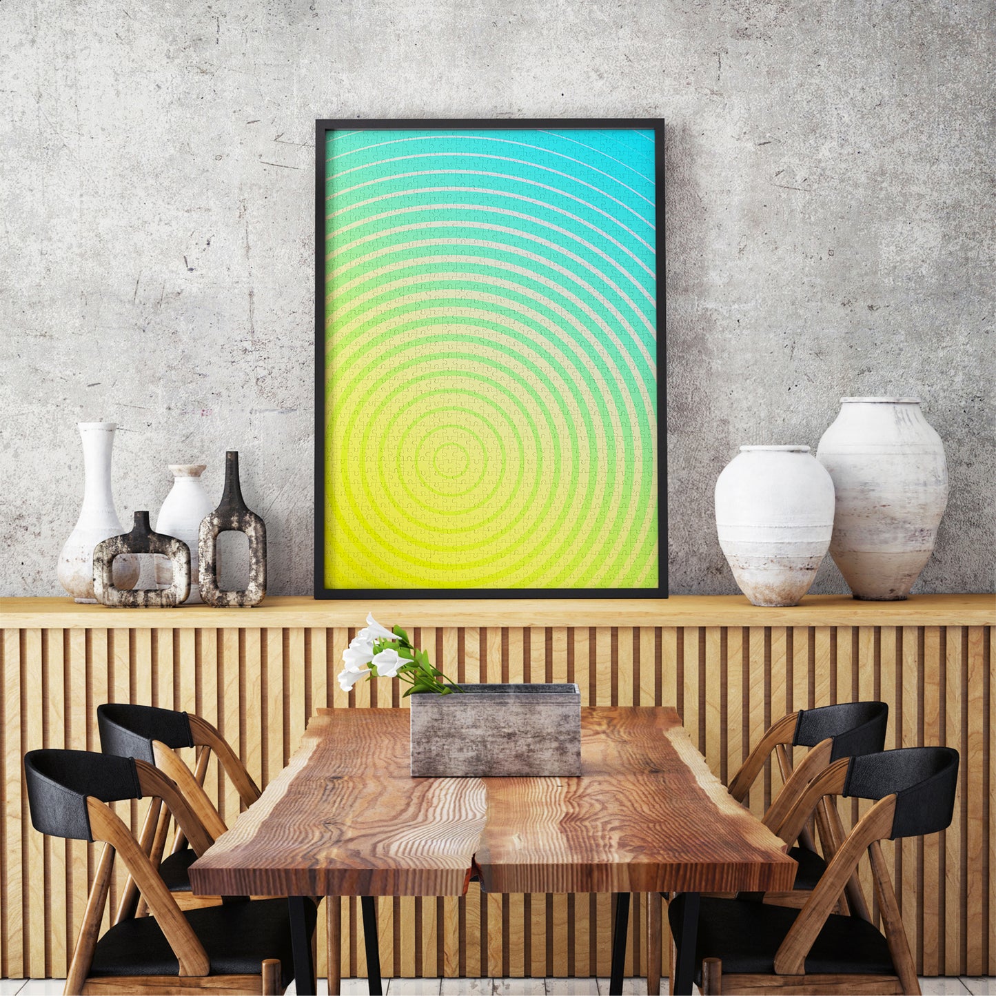 1000 Pieces Jigsaw Puzzle - Circle Gradient Number Four (1311)