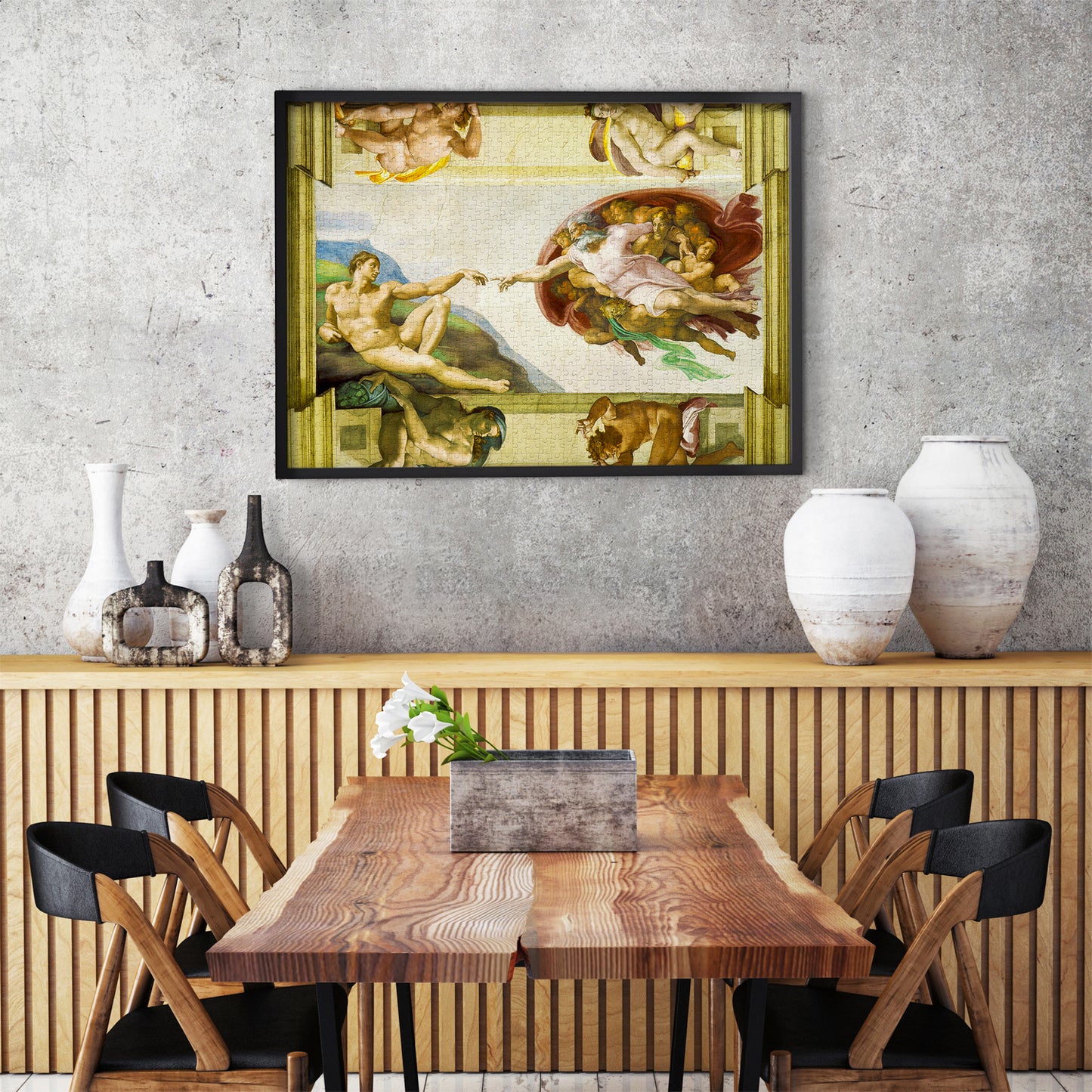 1000 Pieces Jigsaw Puzzle - Michelangelo Buonarroti: The Creation of Adam (1383)