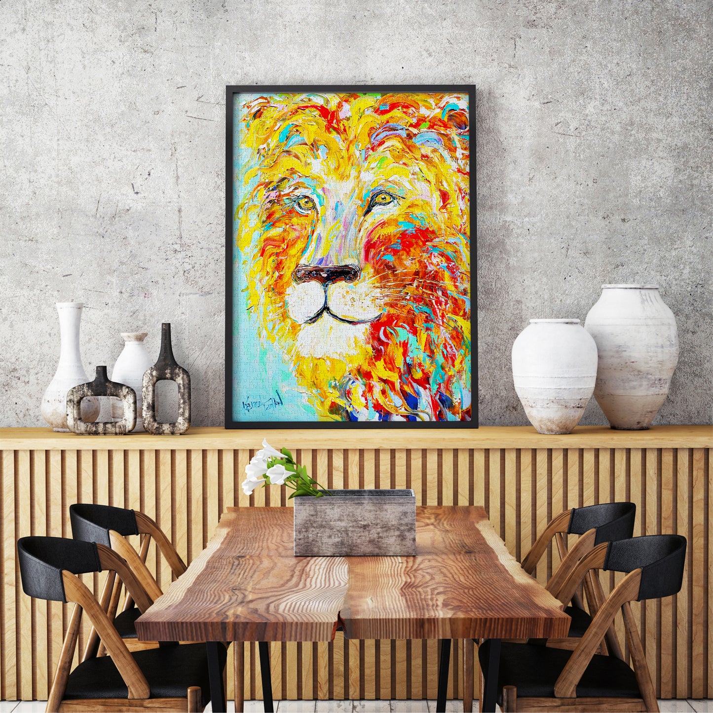 1000 Pieces Jigsaw Puzzle - Colorful Lion (1416)