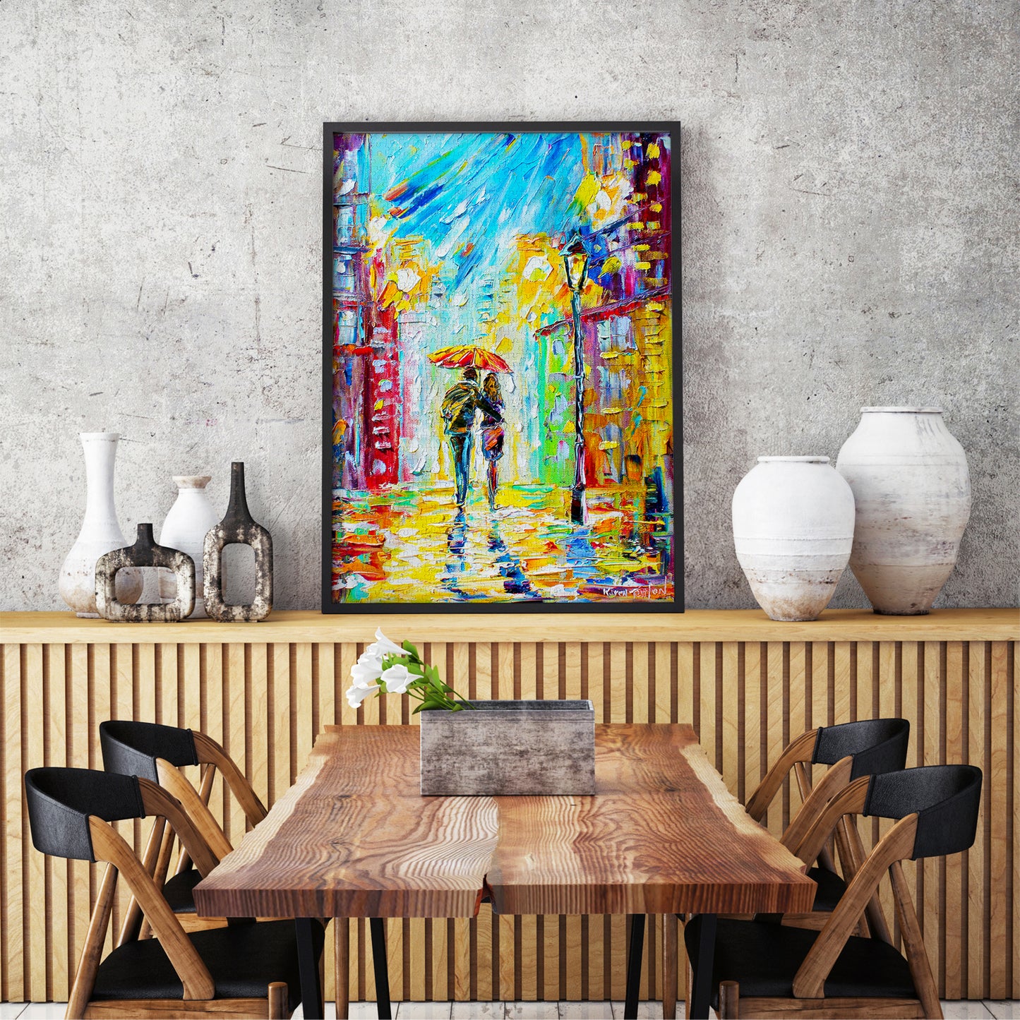 1000 Pieces Jigsaw Puzzle - Rainy Romance in the City (1431)