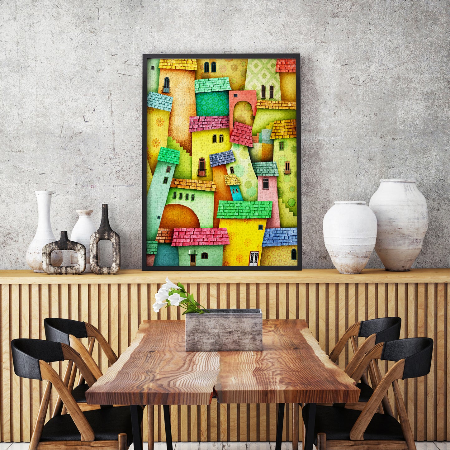 1000 Pieces Jigsaw Puzzle - Joyful Houses (1629)
