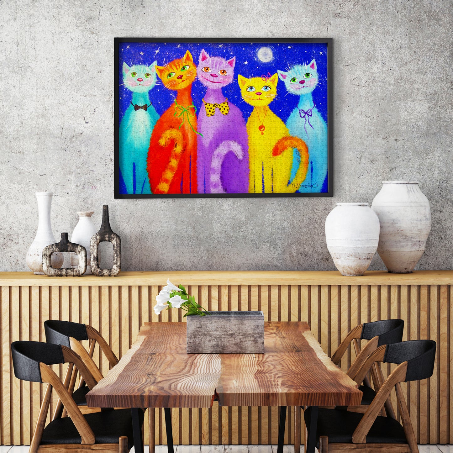 1000 Pieces Jigsaw Puzzle - Smiling Cats (1738)