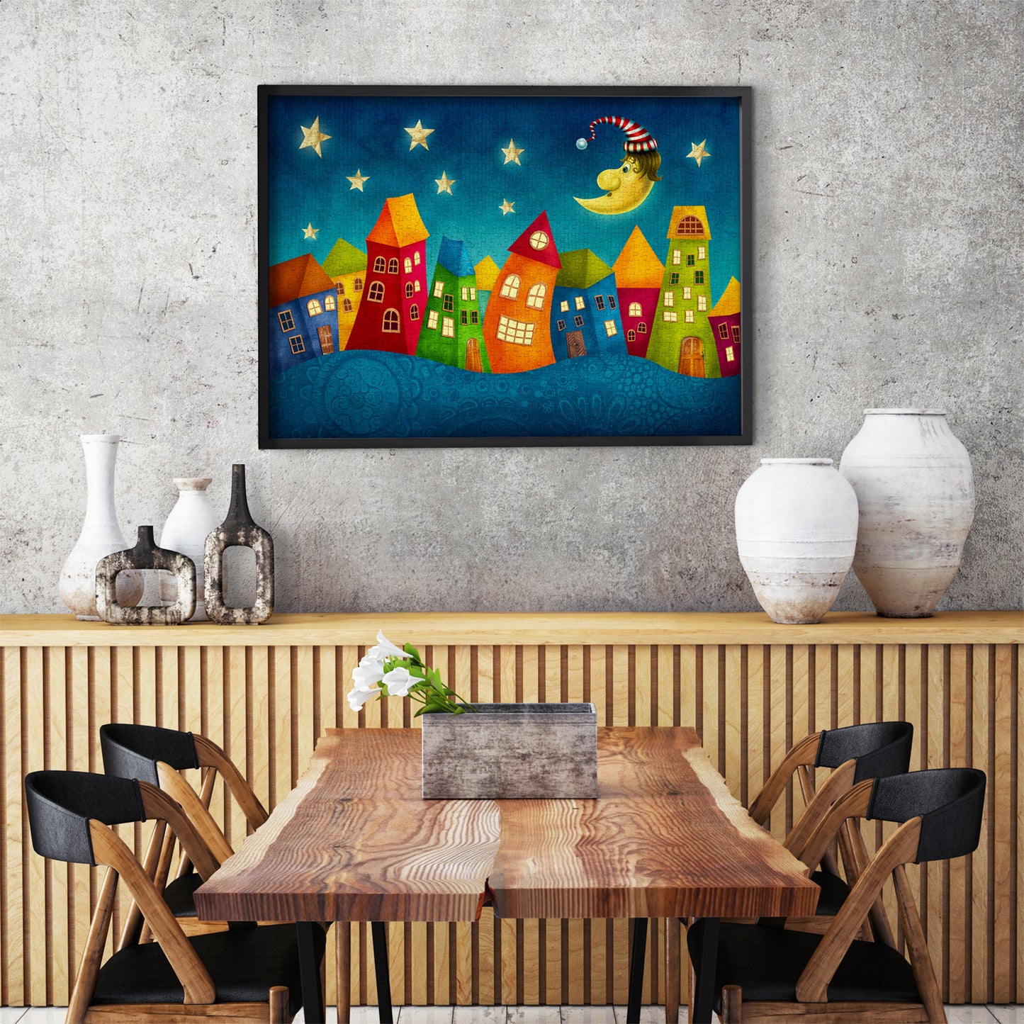 1000 Pieces Jigsaw Puzzle - Fantasy Colorful Houses (1952)