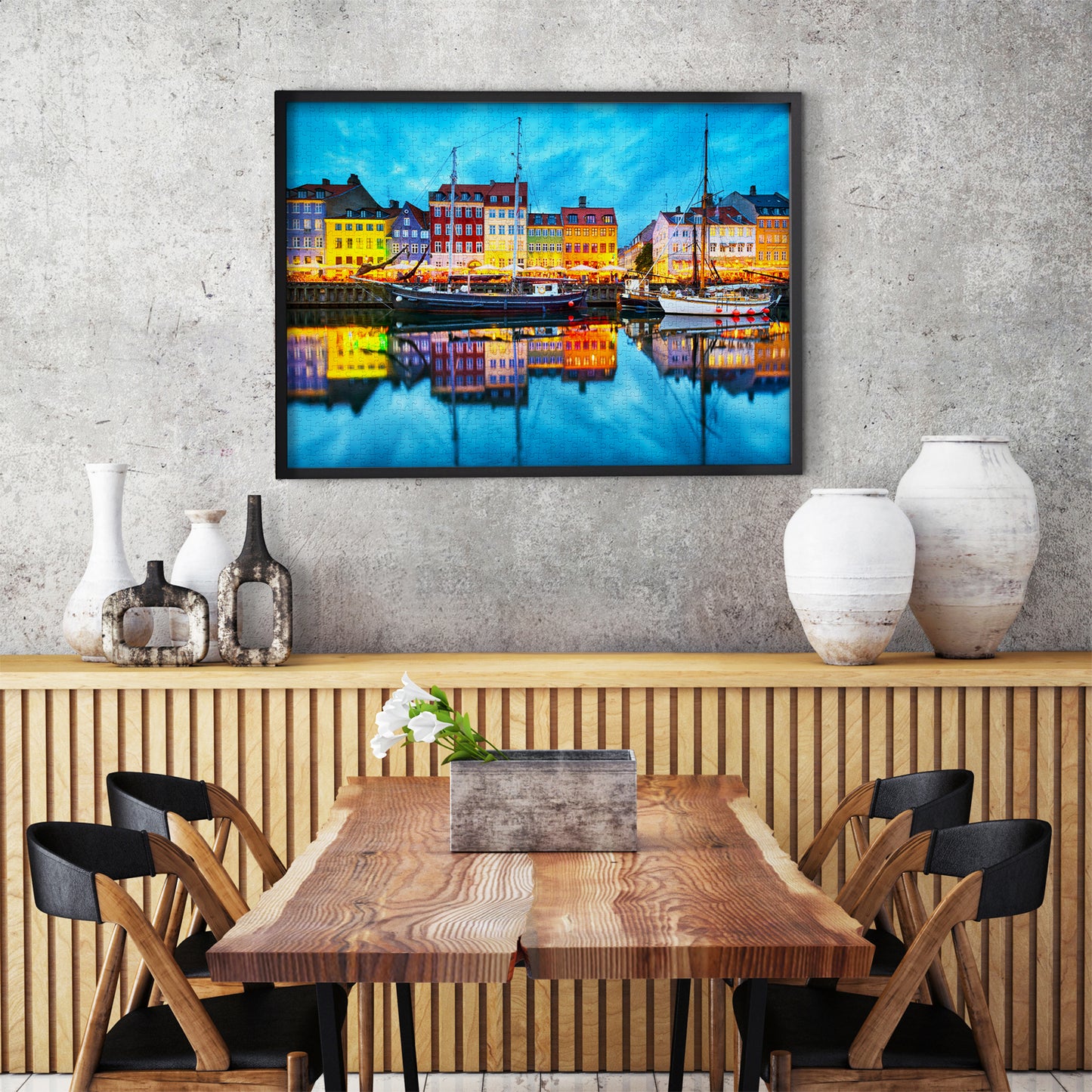 1000 Pieces Jigsaw Puzzle - Copenhagen Old Harbor (2066)