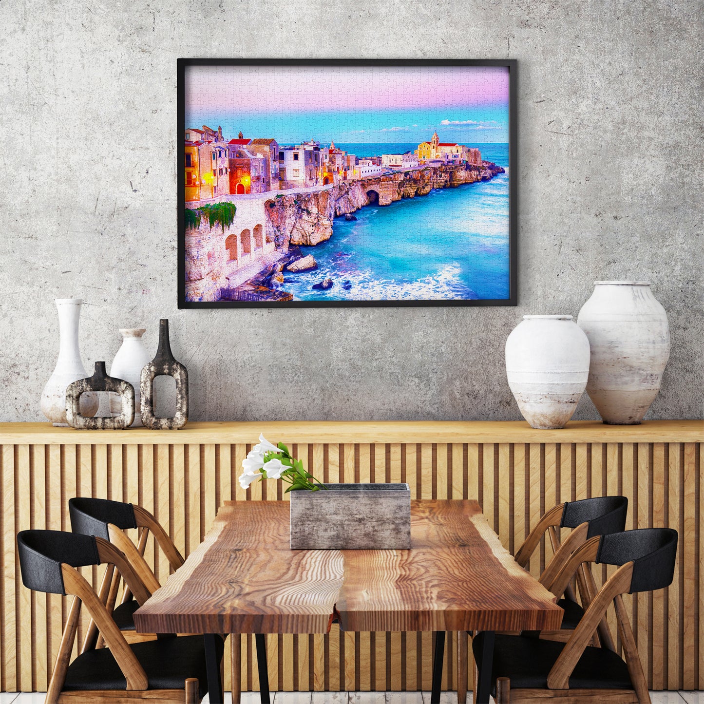 1000 Pieces Jigsaw Puzzle - Vieste on the Rocks, Italy (2086)