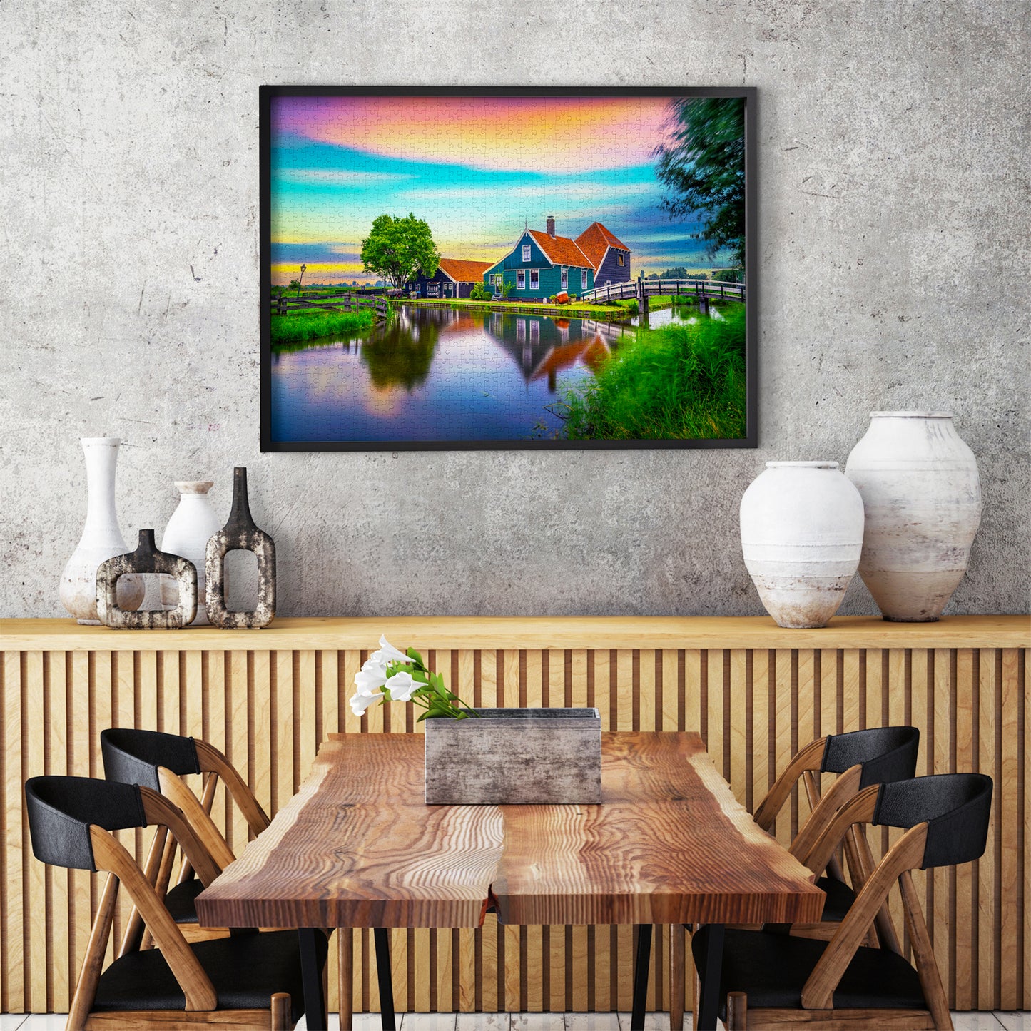 1000 Pieces Jigsaw Puzzle - Farm House in the Netherlands (2099)