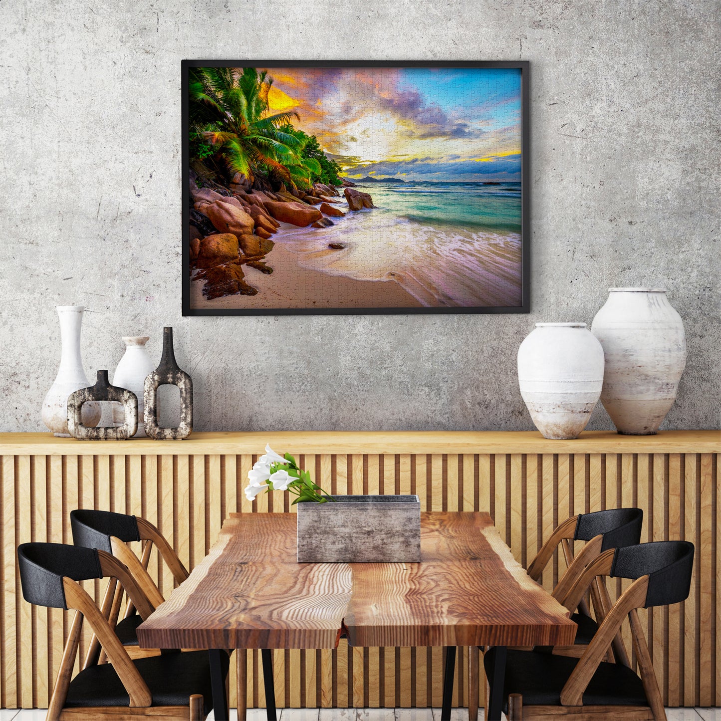 1000 Pieces Jigsaw Puzzle - Seychelles Beach at Sunset (2102)