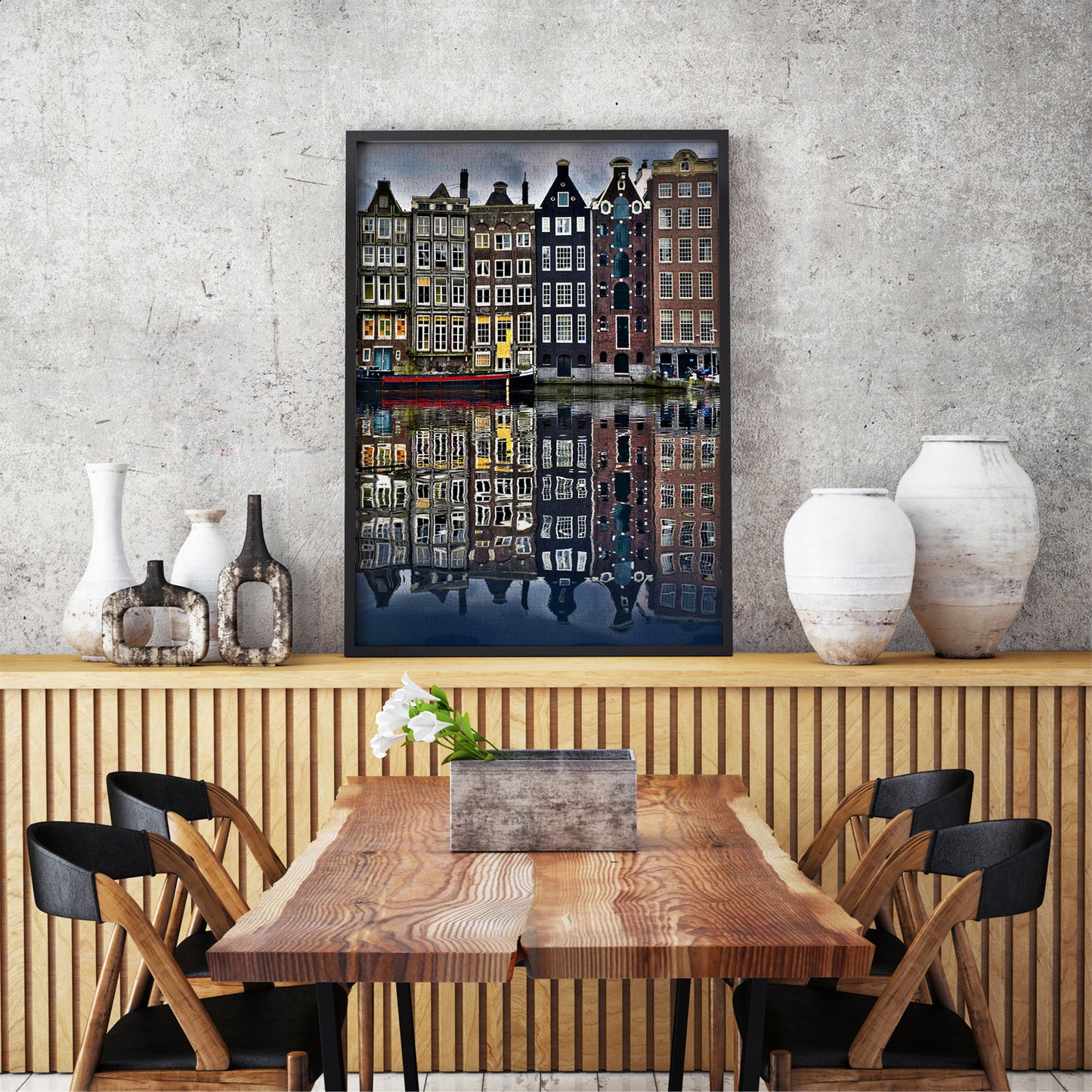 1000 Pieces Jigsaw Puzzle - Amsterdam Houses (2114)