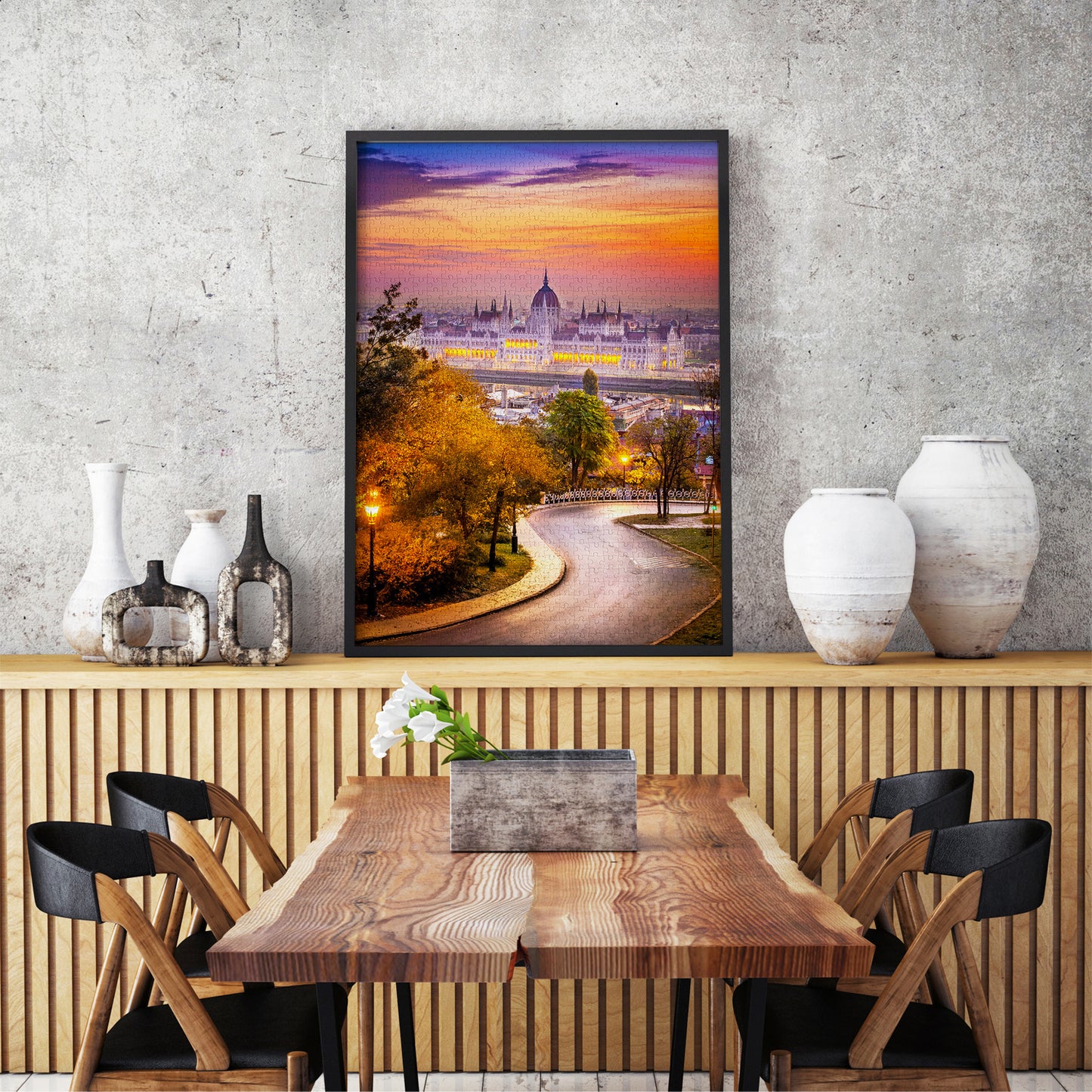 1000 Pieces Jigsaw Puzzle - Buda District with Hungarian Parliament (2115)