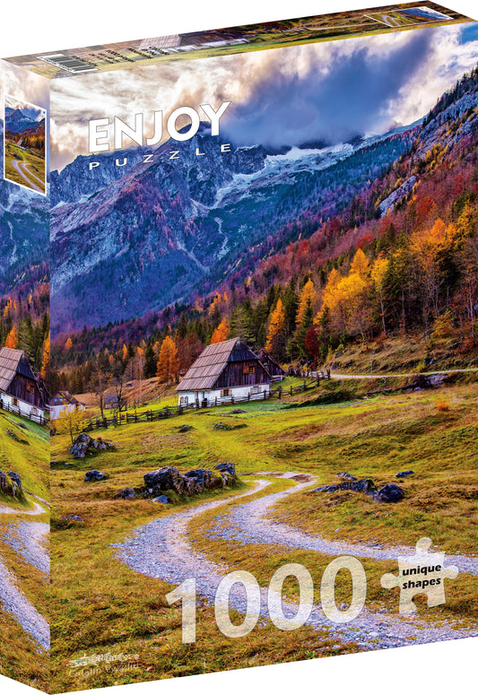 1000 Pieces Jigsaw Puzzle - Cottage in the Mountains