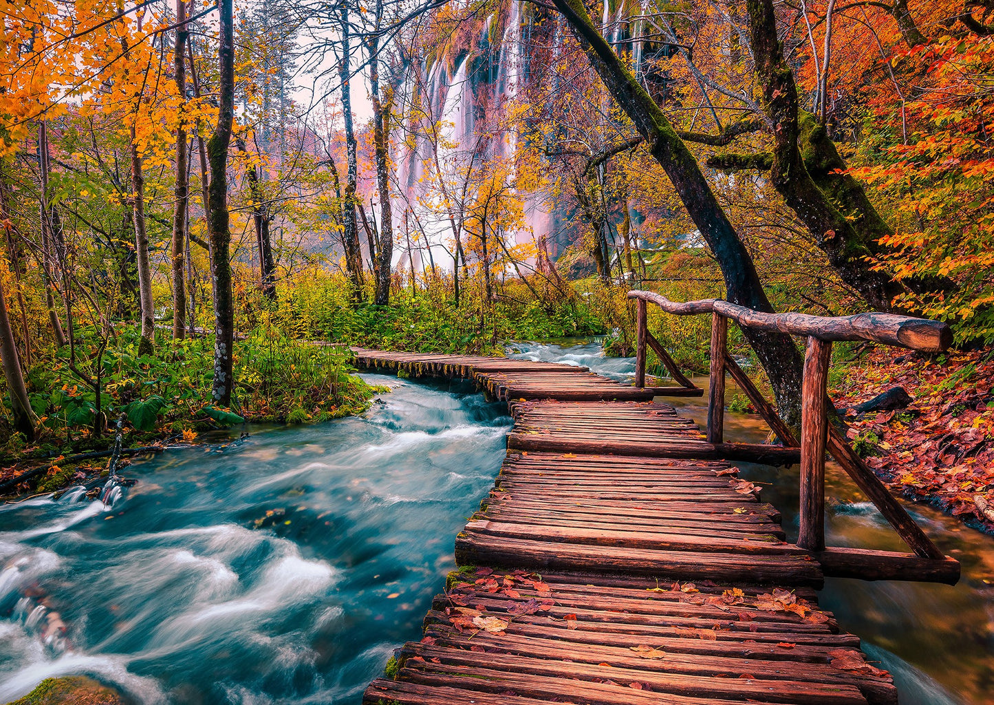 1000 Pieces Jigsaw Puzzle - Forest Stream in Plitvice (1089)