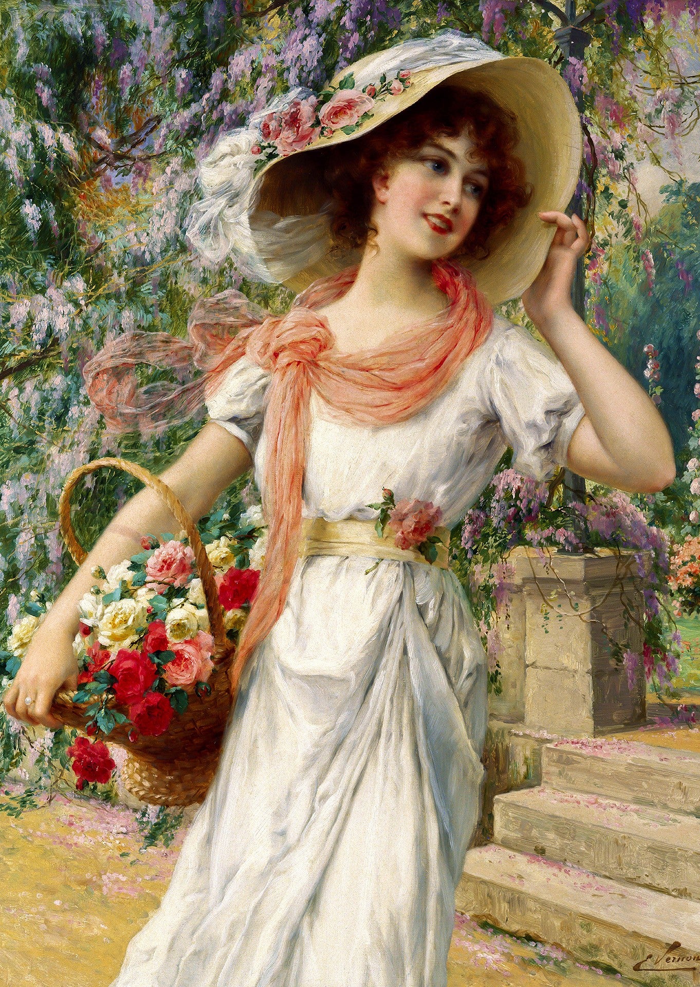 1000 Pieces Jigsaw Puzzle - Emile Vernon: The Flower Garden (1122)