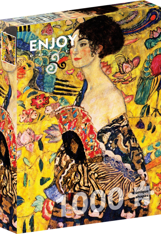 1000 Pieces Jigsaw Puzzle - Gustav Klimt: Lady with a Fan