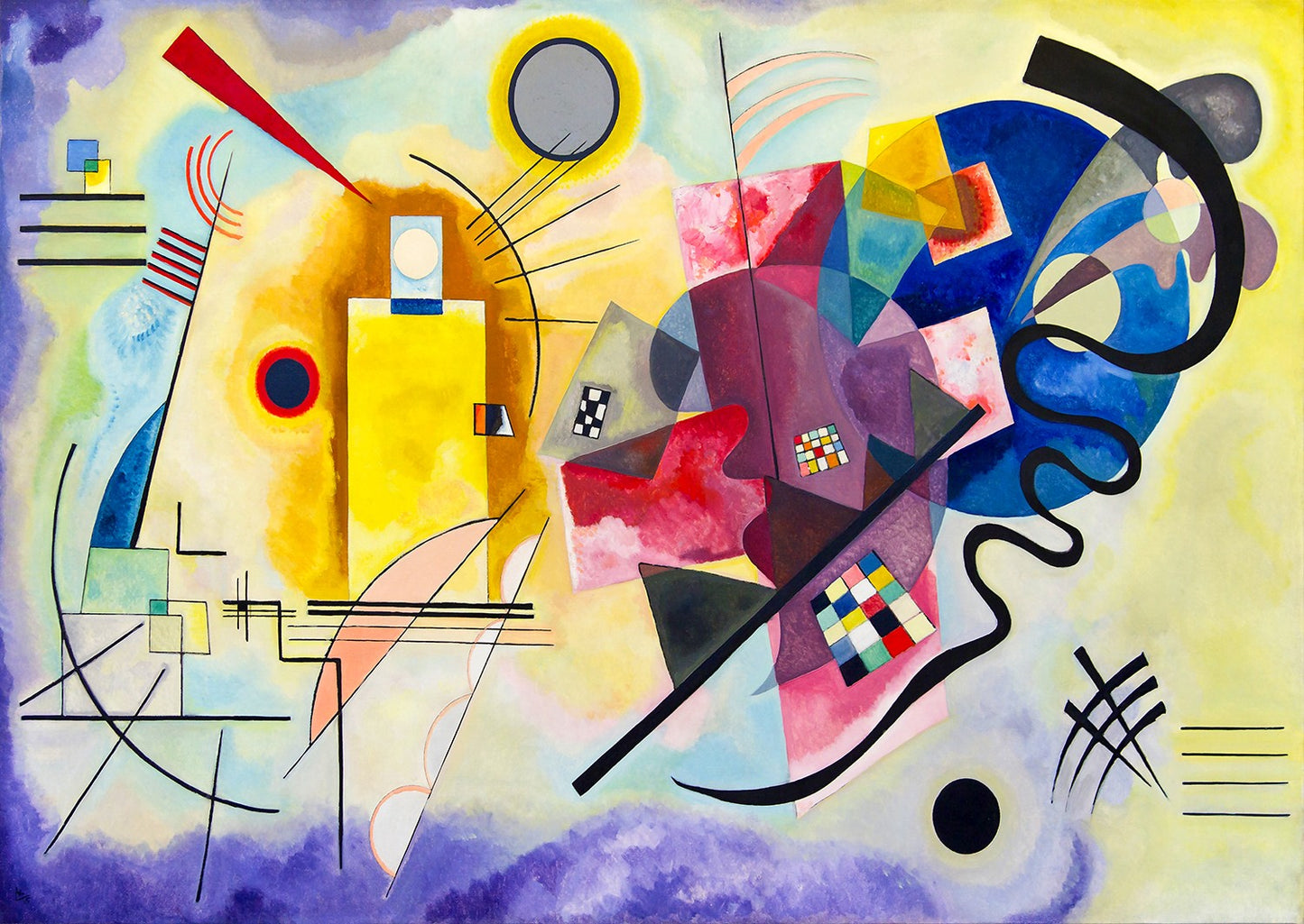 1000 Pieces Jigsaw Puzzle - Vassily Kandinsky: Yellow Red Blue (1212)