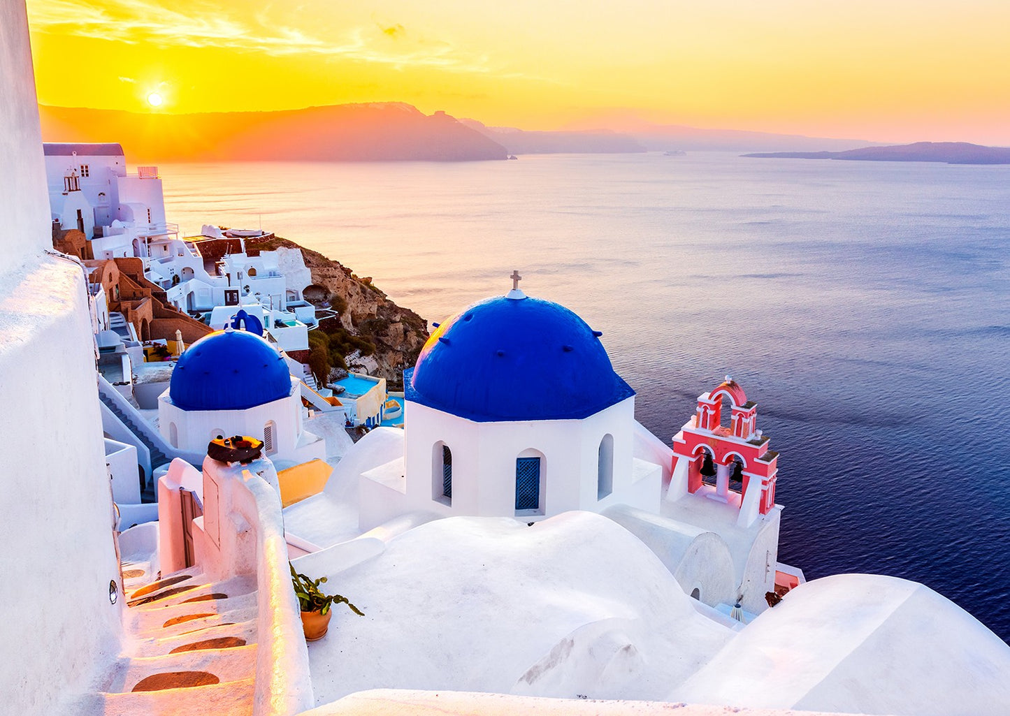 1000 Pieces Jigsaw Puzzle - Sunrise over Santorini (1230)