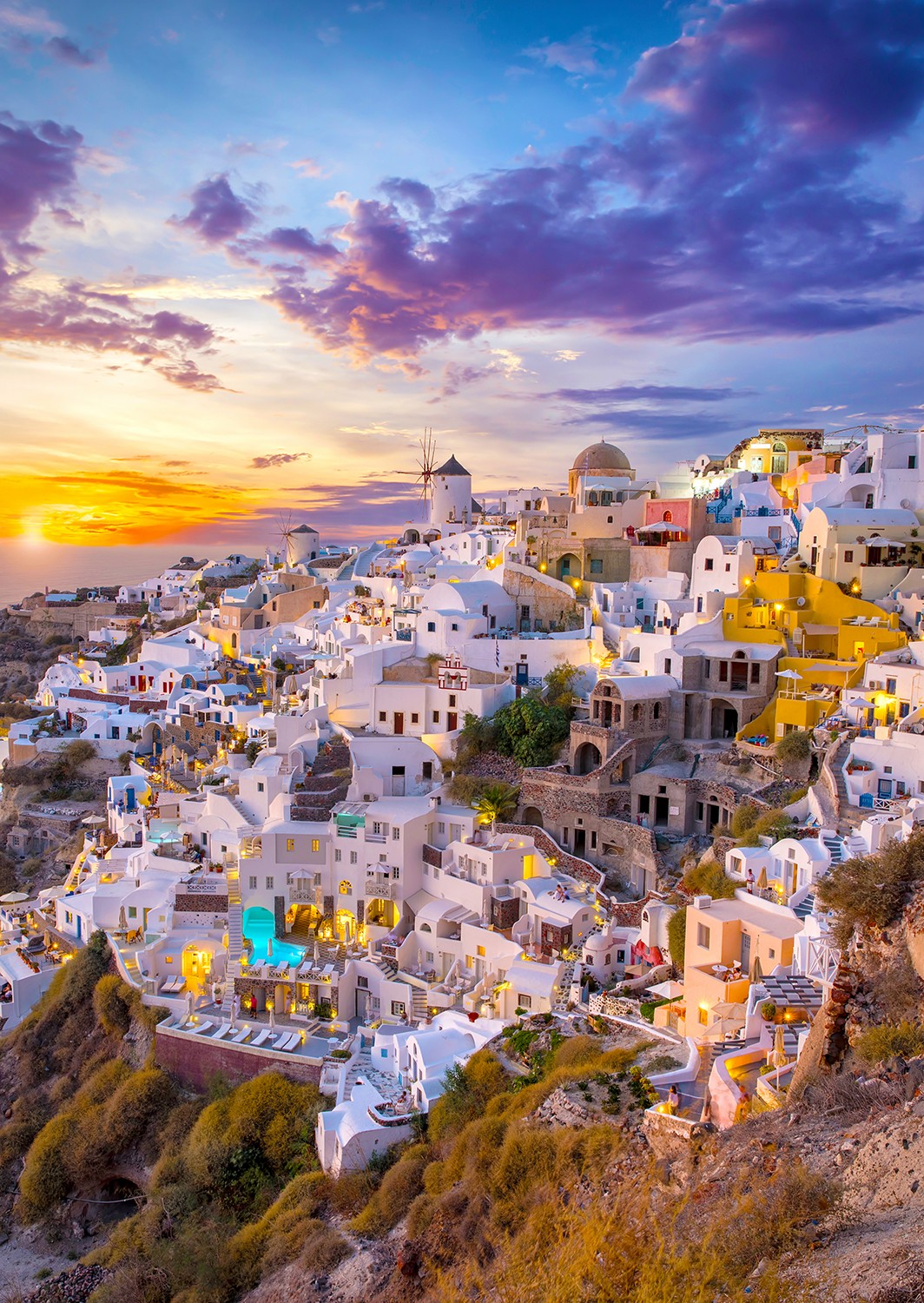 1000 Pieces Jigsaw Puzzle - Sunset over Santorini (1260)