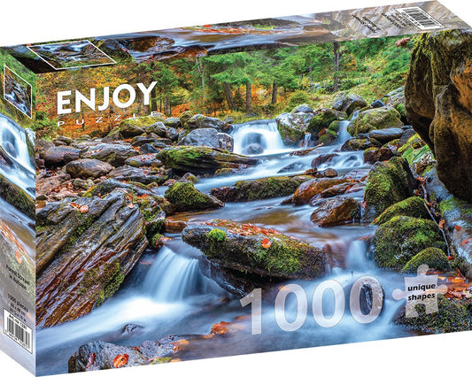 1000 Pieces Jigsaw Puzzle - Forest Stream in Autumn