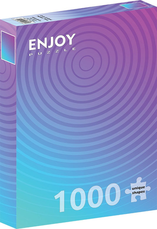 1000 Pieces Jigsaw Puzzle - Circle Gradient Number Three