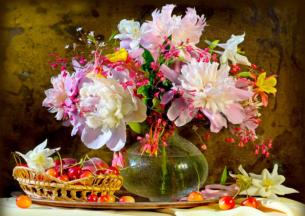 1000 Pieces Jigsaw Puzzle - Peonies Beauty (1335)