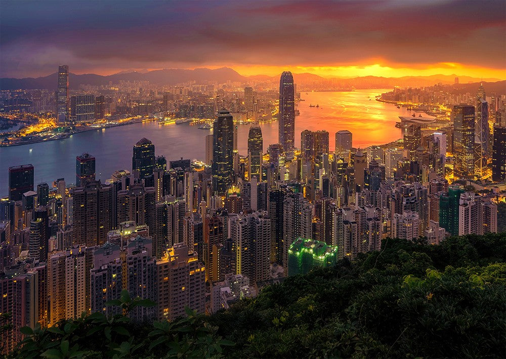 1000 Pieces Jigsaw Puzzle - Hong Kong at Sunrise (1371)