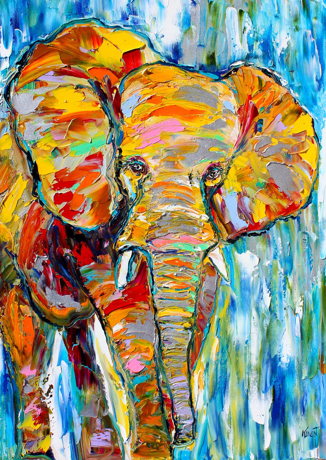 1000 Pieces Jigsaw Puzzle - Colorful Elefant (1413)