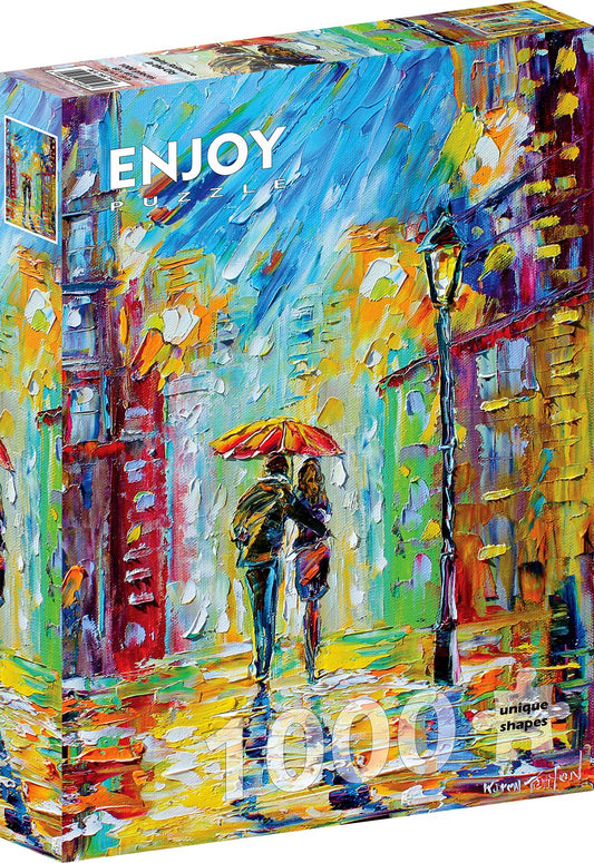 1000 Pieces Jigsaw Puzzle - Rainy Romance in the City