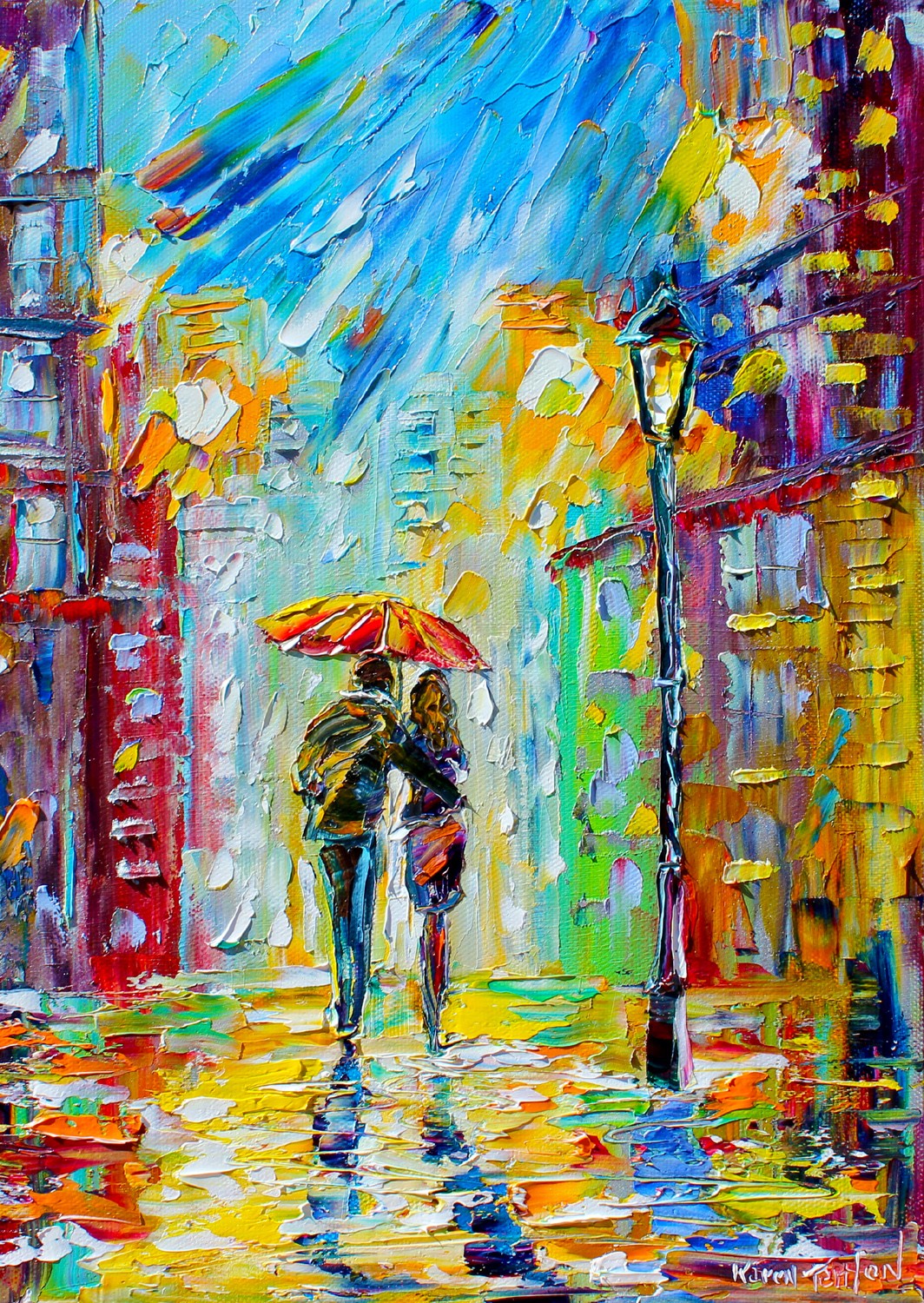 1000 Pieces Jigsaw Puzzle - Rainy Romance in the City (1431)
