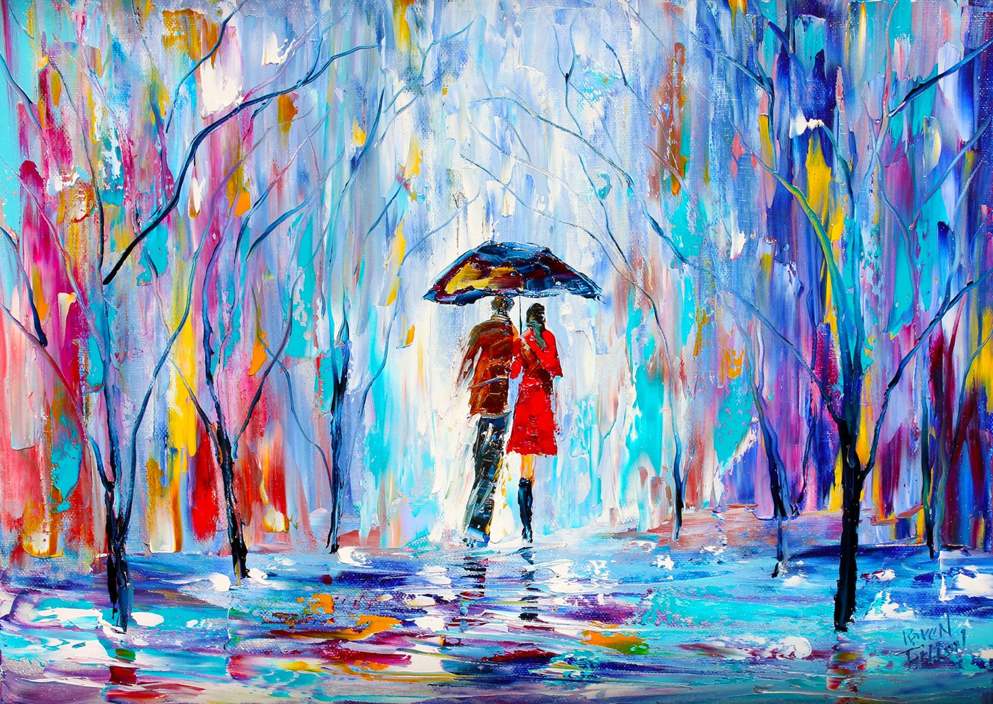 1000 Pieces Jigsaw Puzzle - Rainy Love (1446)