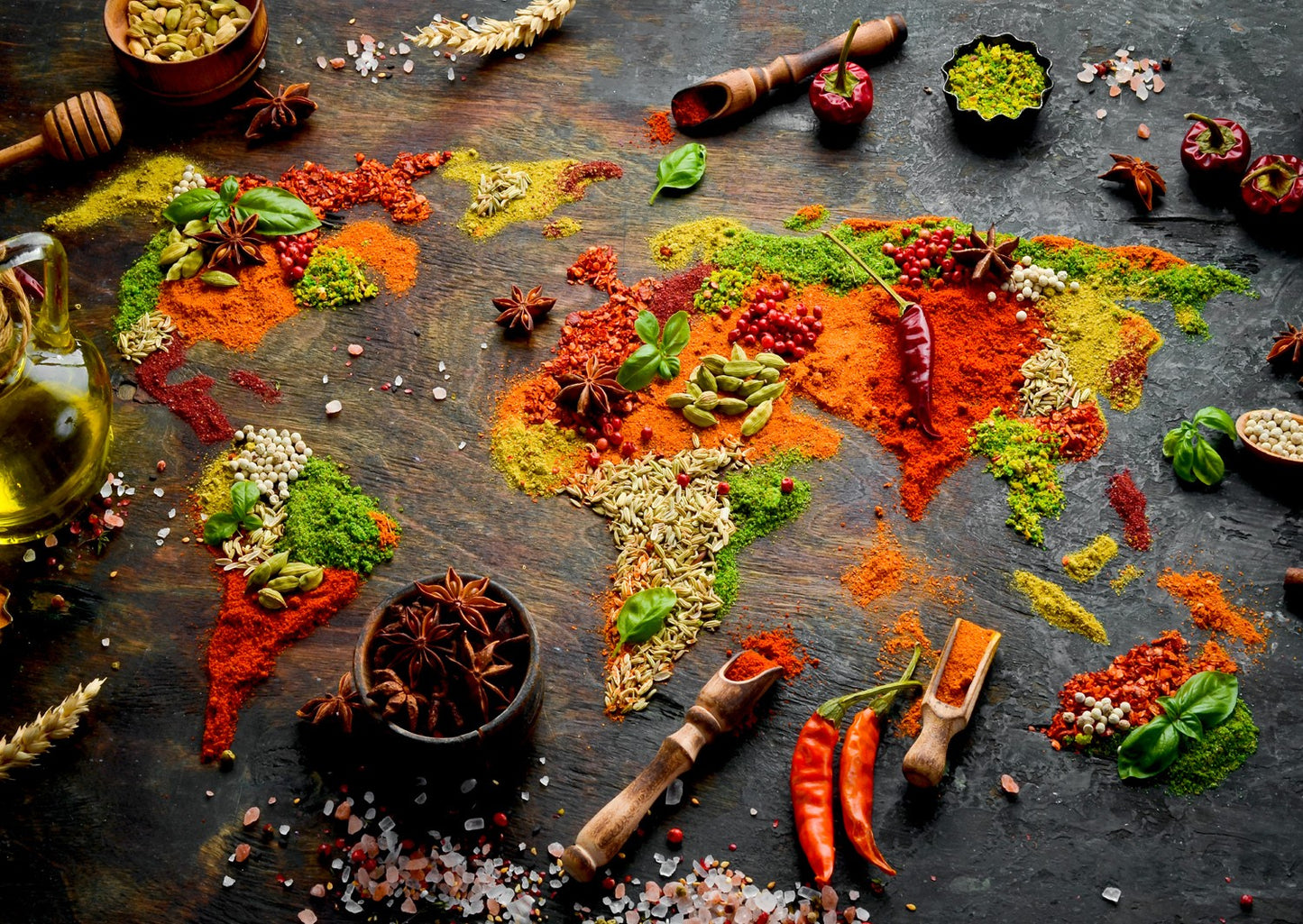 1000 Pieces Jigsaw Puzzle - World Map in Spices (1461)