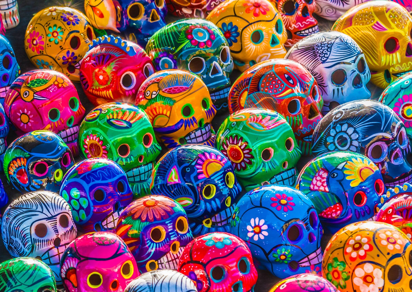 1000 Pieces Jigsaw Puzzle - Colorful Skulls (1464)
