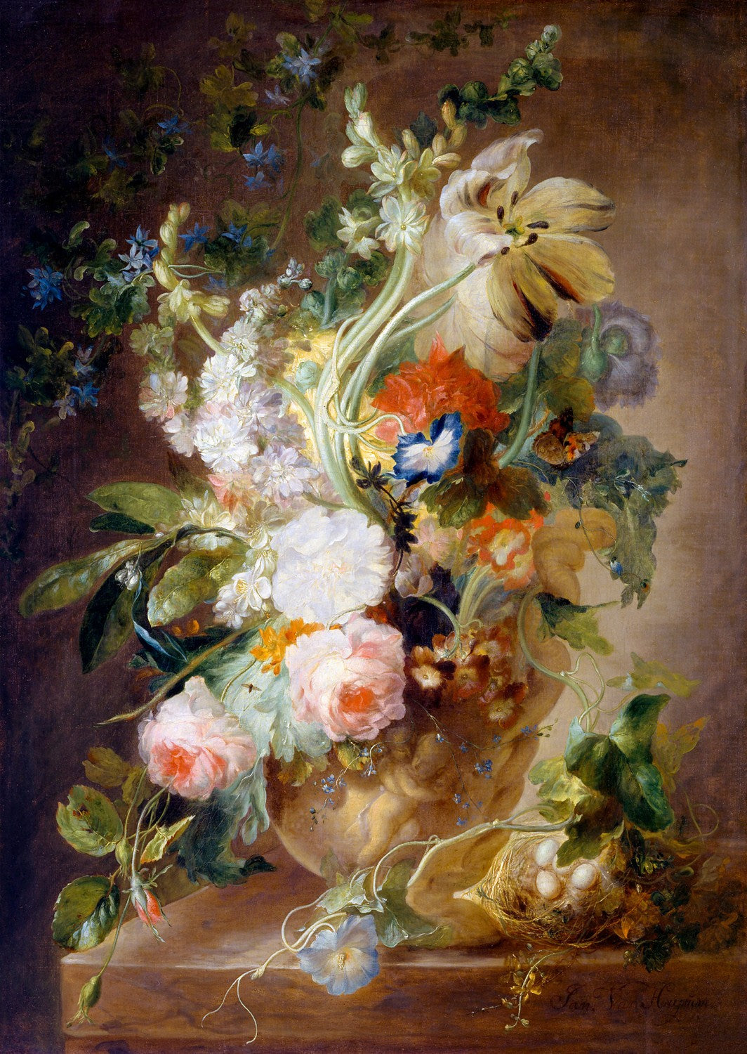1000 Pieces Jigsaw Puzzle - Jan van Huysum: Vase with Flowers (1521)