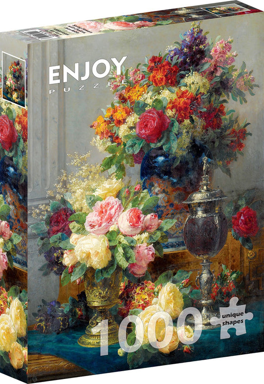 1000 Pieces Jigsaw Puzzle - Jean Robie Baptiste: Spring Flowers with Chalices
