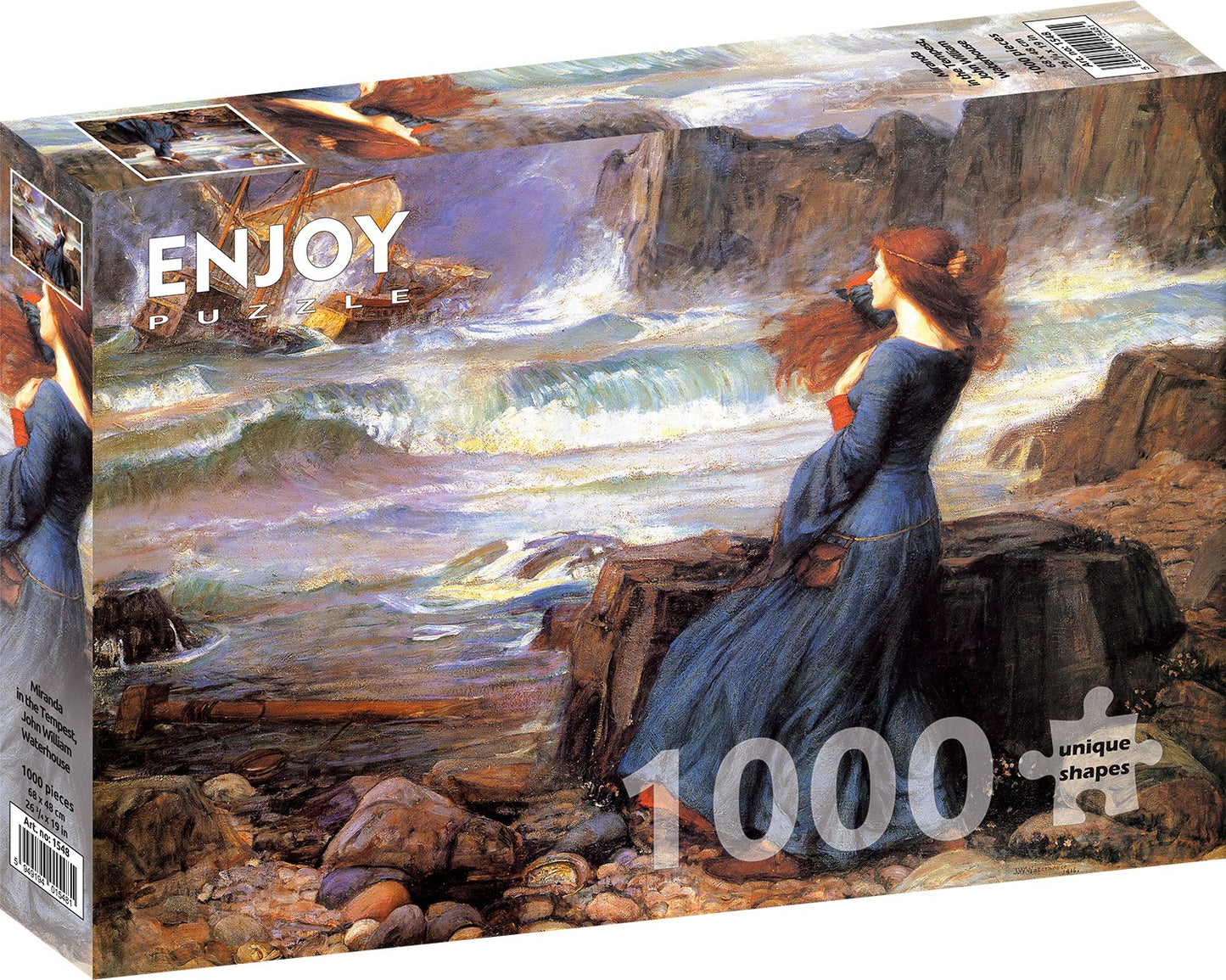 1000 Pieces Jigsaw Puzzle - John William Waterhouse: Miranda in the Tempest
