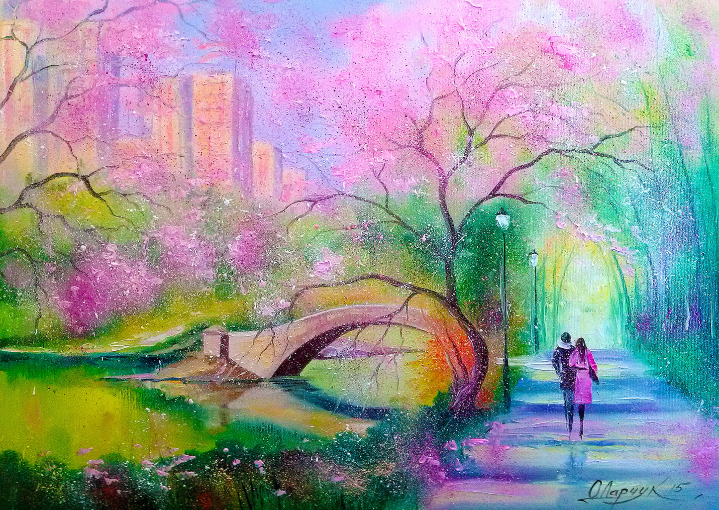 1000 Pieces Jigsaw Puzzle - A Walk In A City Park (1681)