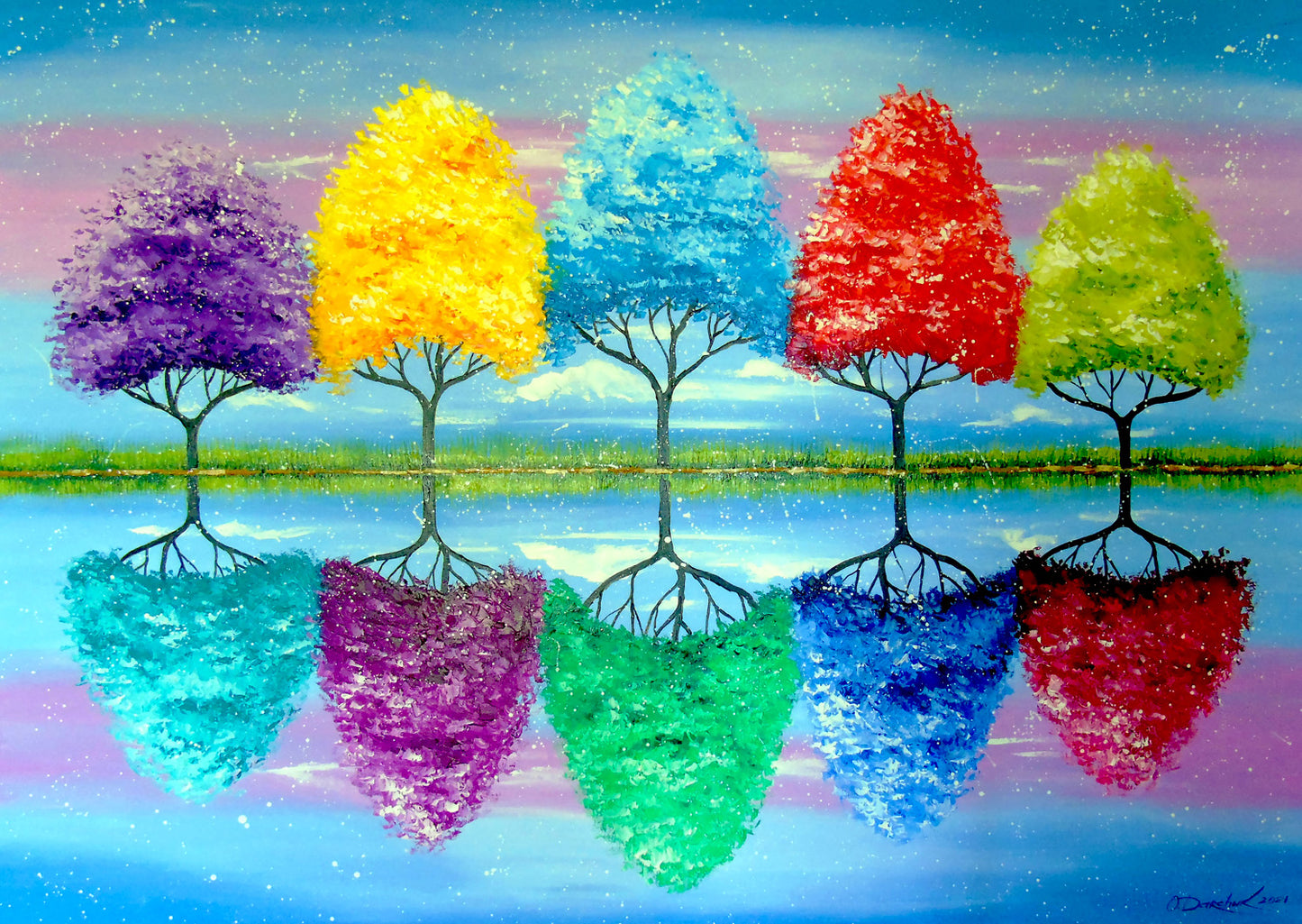 1000 Pieces Jigsaw Puzzle - Each Tree Has Its Own Colorful History (1702)
