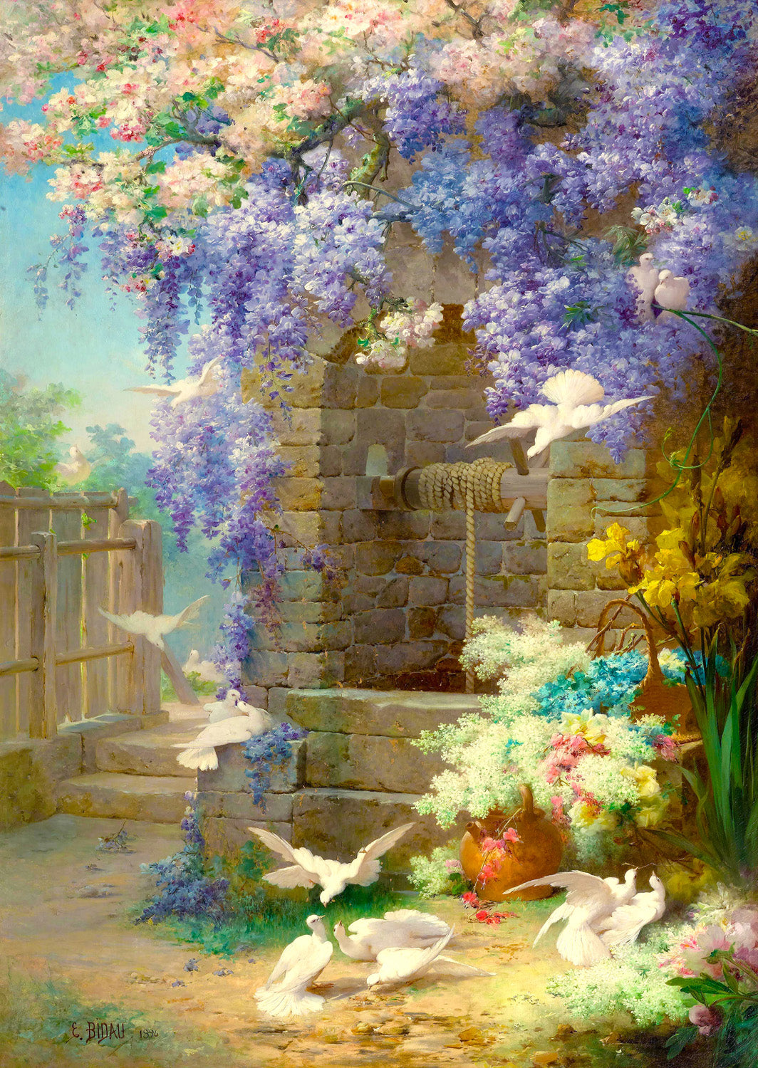 1000 Pieces Jigsaw Puzzle - Eugene Bidau: Le Printemps (1871)