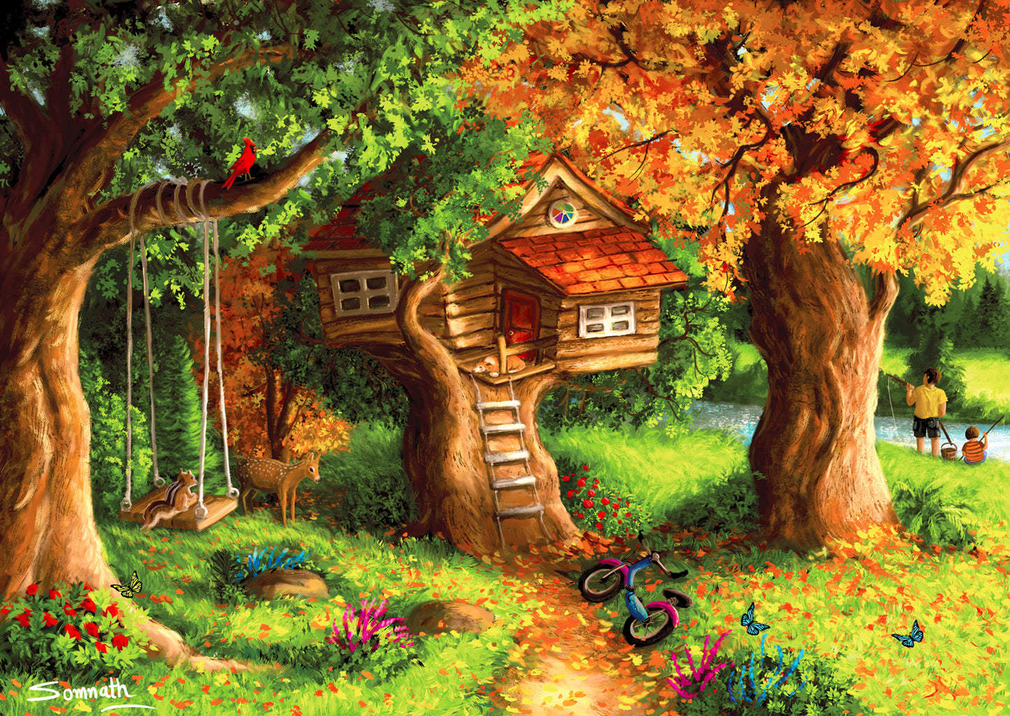 1000 Pieces Jigsaw Puzzle - Tree House (1934)