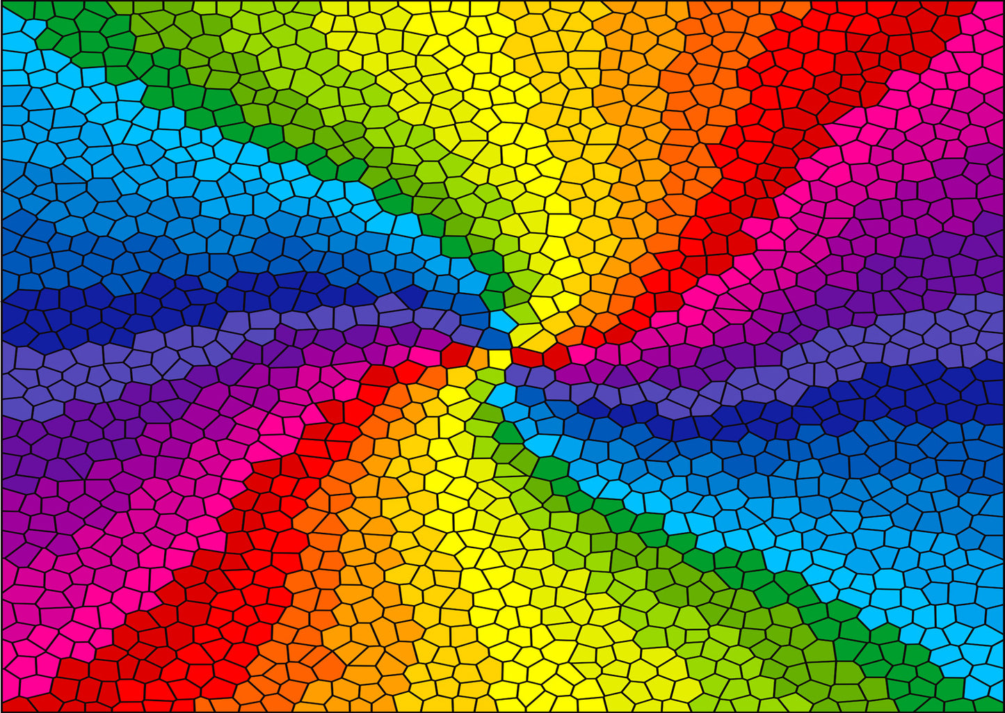 1000 Pieces Jigsaw Puzzle - Stained Glass Rainbow Burst (1970)