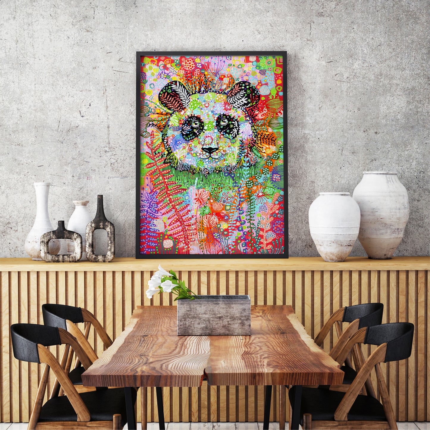 1000 Pieces Jigsaw Puzzle - Enigmatic Panda (2007)