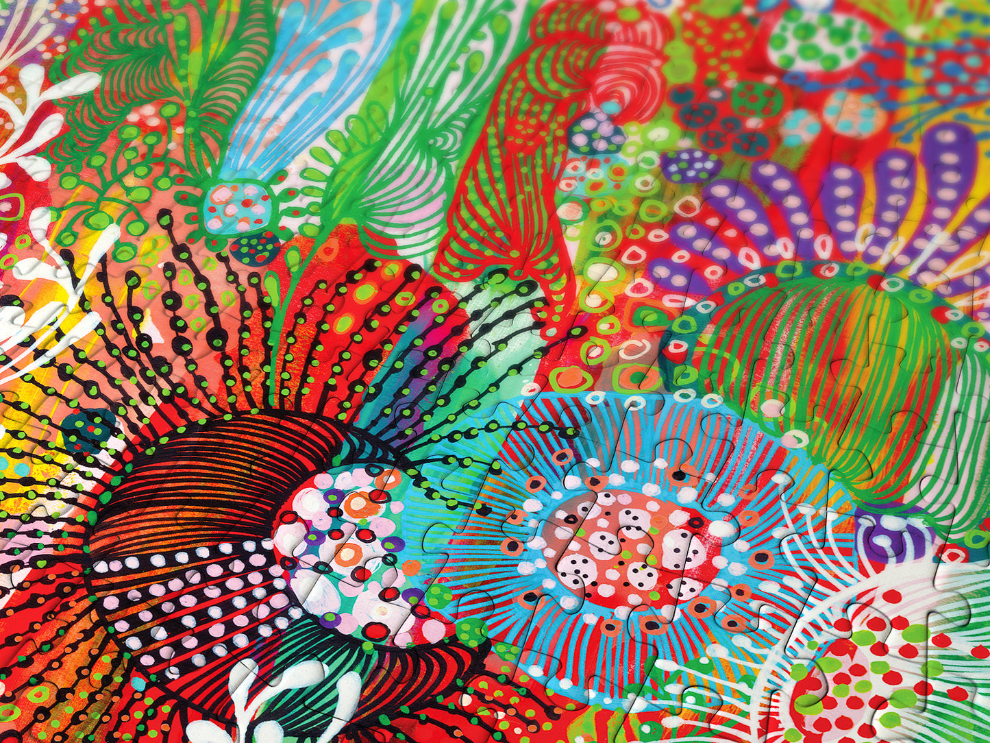 1000 Pieces Jigsaw Puzzle - Floral Curtain (2010)