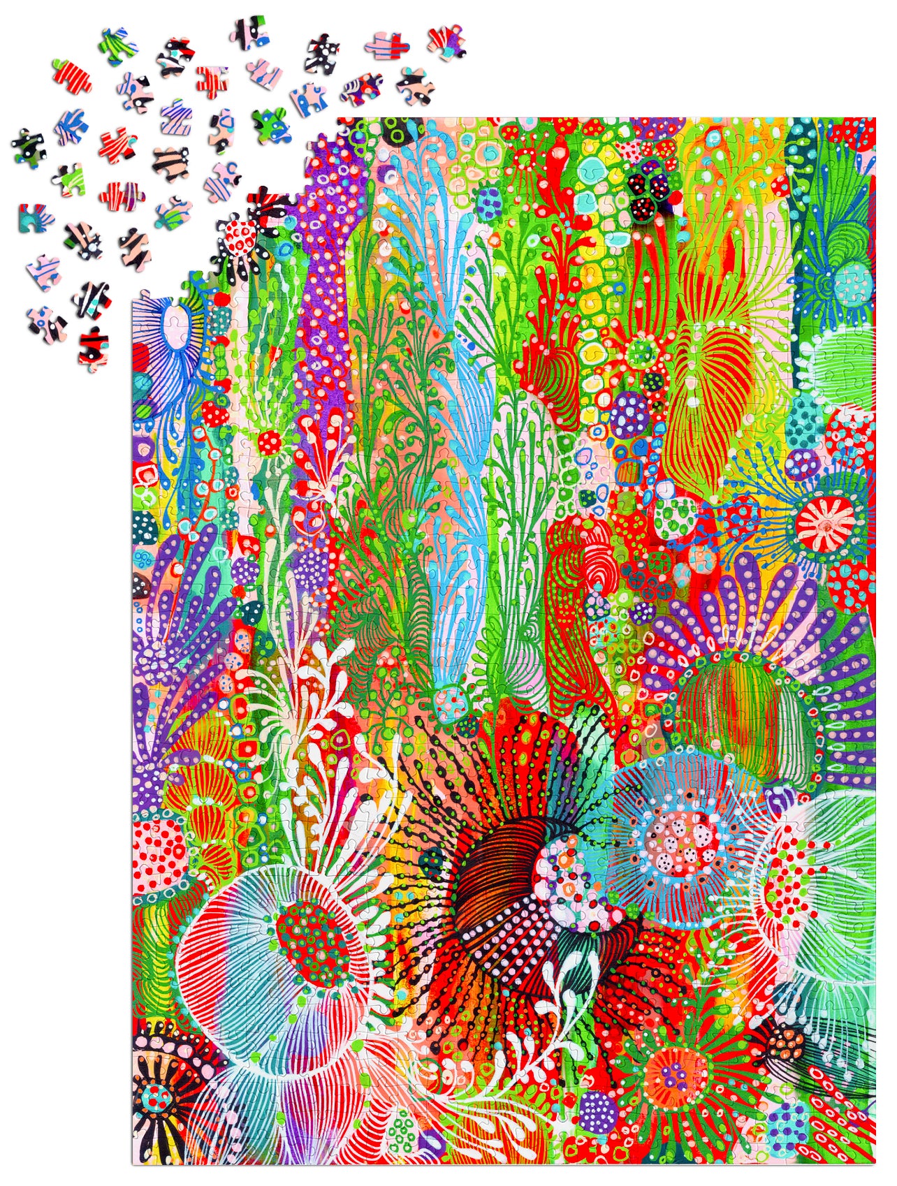 1000 Pieces Jigsaw Puzzle - Floral Curtain (2010)